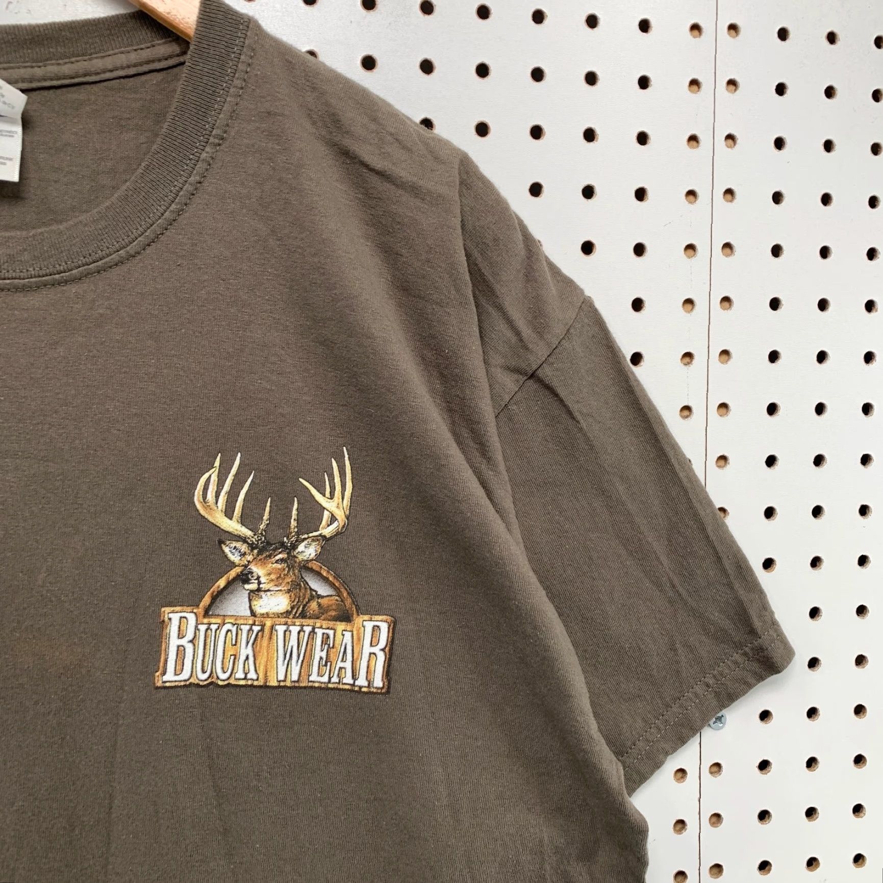 Gildan VINTAGE Gildan T-Shirt Mens XL Brown Funny Buck Wear Deer Hunt Outdoor Nature Turkey Animals Shirt Size US XL / EU 56 / 4 - 6 Thumbnail