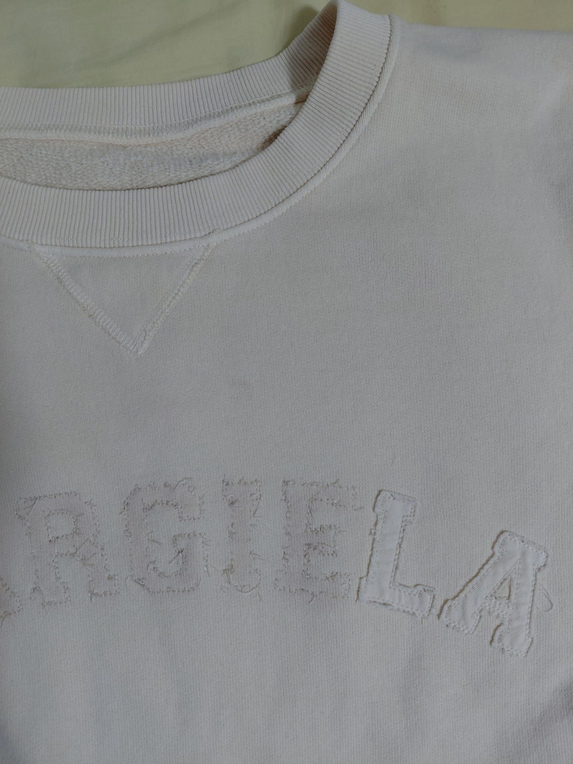 Maison Margiela Maison Margiela Distressed Logo Cropped Sweatshirt Wit Label Size L / US 10 / IT 46 - 16 Thumbnail