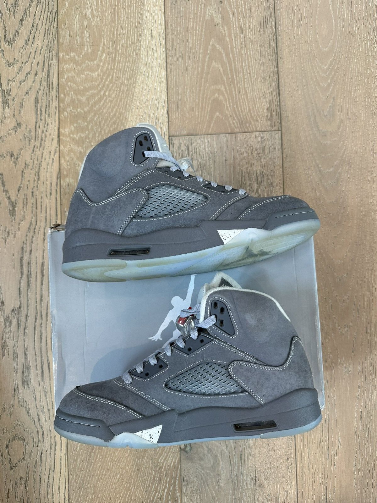 Jordan Brand Jordan 5 Retro Wolf Grey Size US 10 / EU 43 - 5 Thumbnail