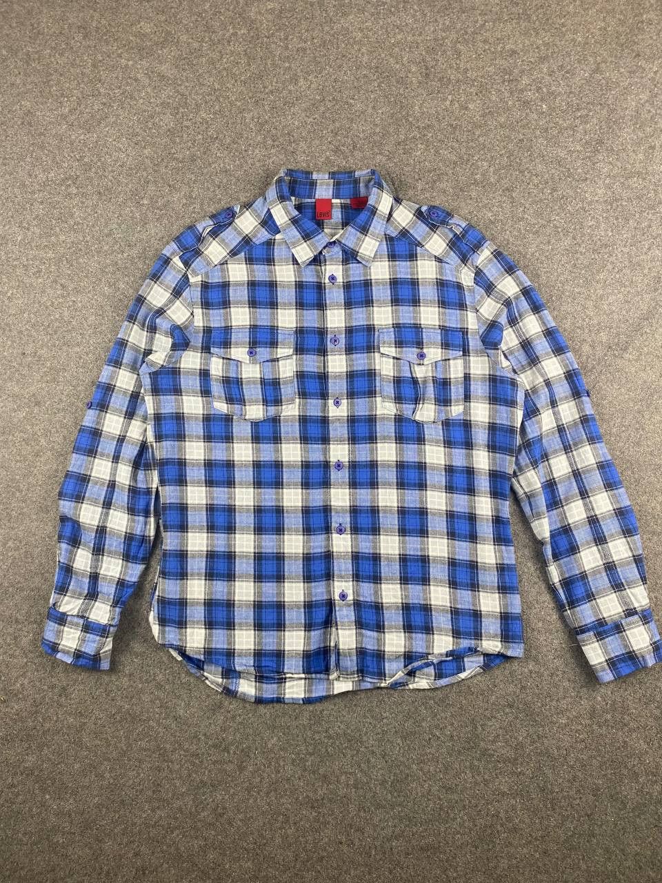 Levi's levis double pocket flannel shirt nice design Size US M / EU 48-50 / 2 - 1 Thumbnail
