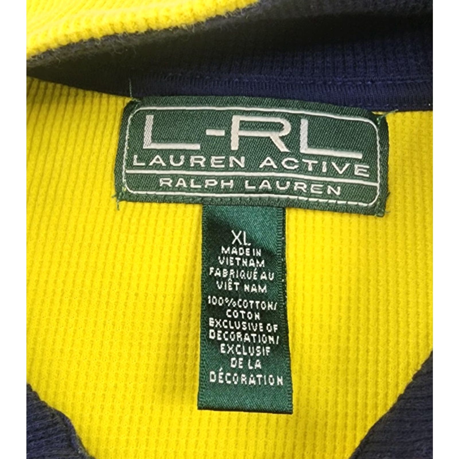 Ralph Lauren Lauren Ralph Lauren Thermal Shirt Womens XL Yellow Quarter Zip Lauren Active Size XL / US 12-14 / IT 48-50 - 6 Thumbnail