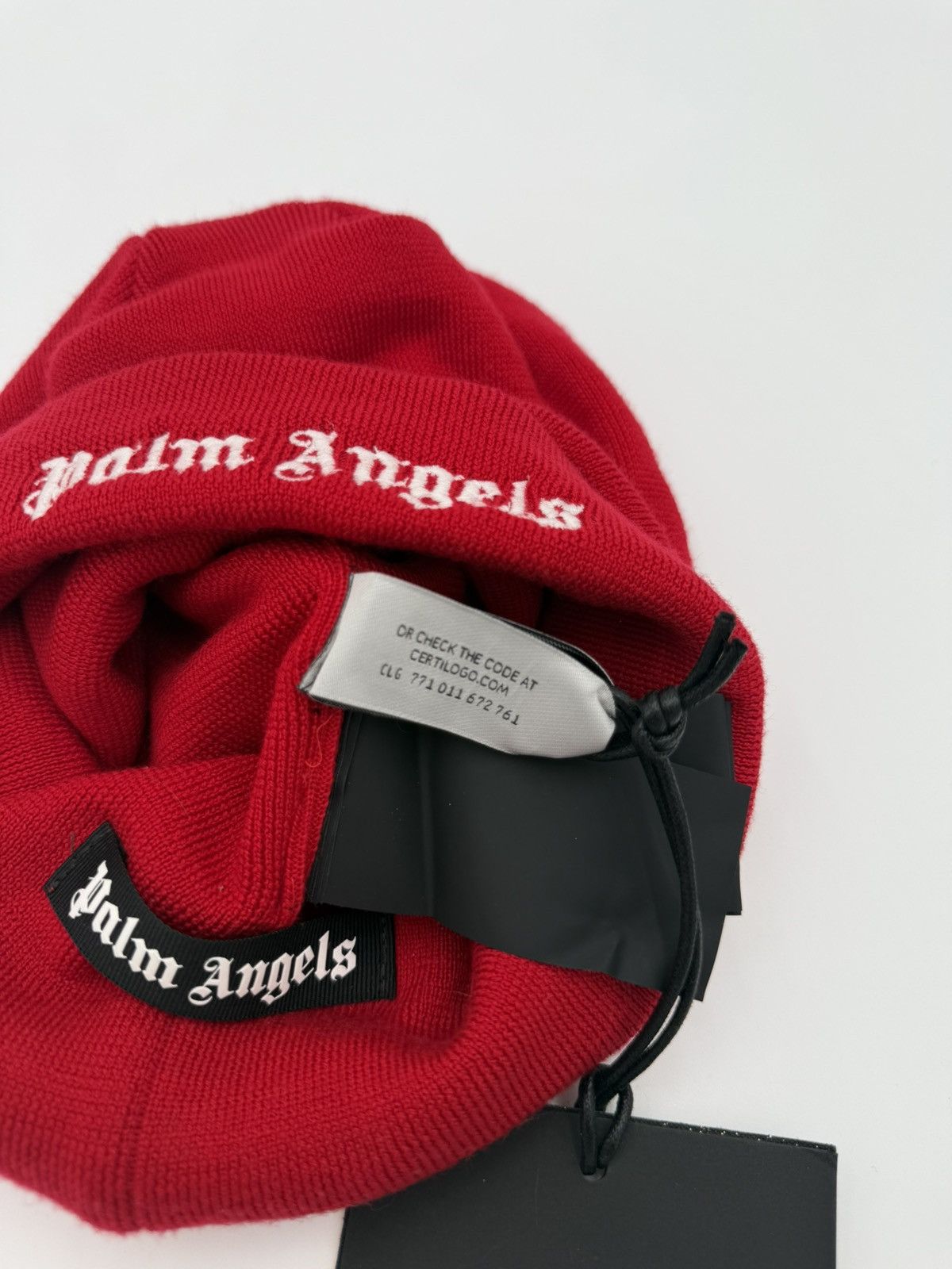 Palm Angels Palm angels Men’s Logo-Print Knitted Beanie Size ONE SIZE - 6 Thumbnail
