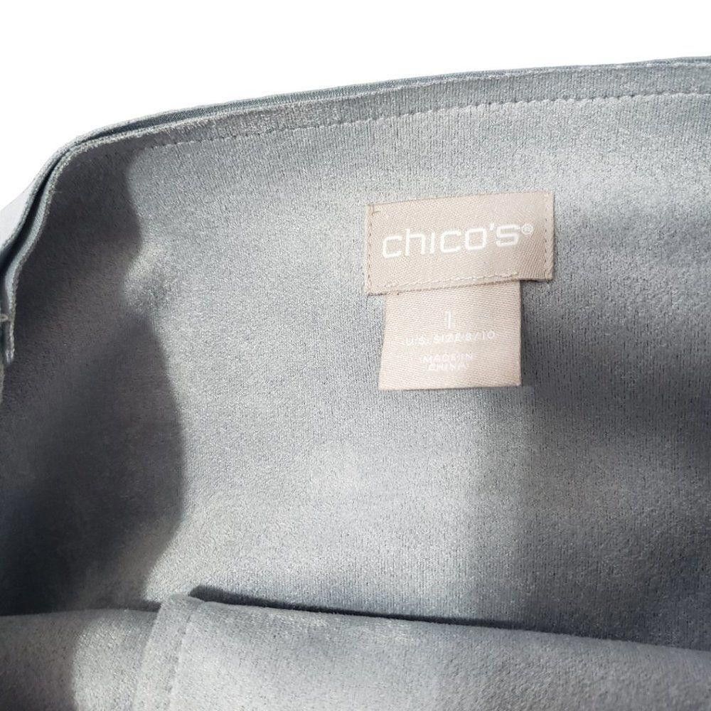 Chicos Ct1399 Chico's Grey Suede Feel Jacket Size 8, Chicos 1 Size M / US 6-8 / IT 42-44 - 5 Thumbnail