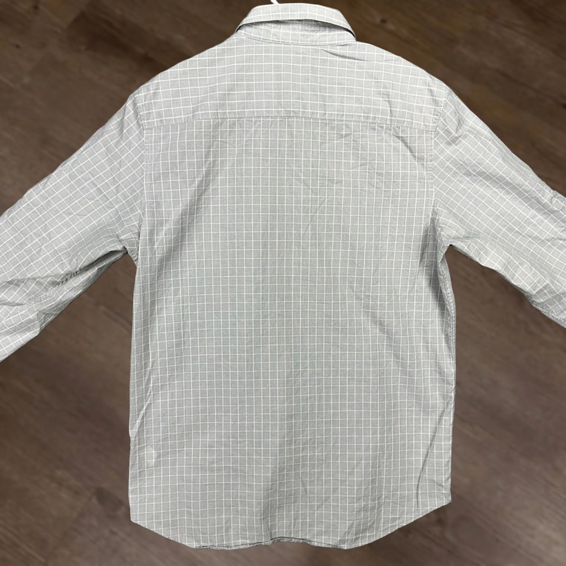 Calvin Klein Calvin Klein Shirt Button Up Mens Medium Gray Glenn Check Pocket Casual Cotton Size US M / EU 48-50 / 2 - 1 Thumbnail