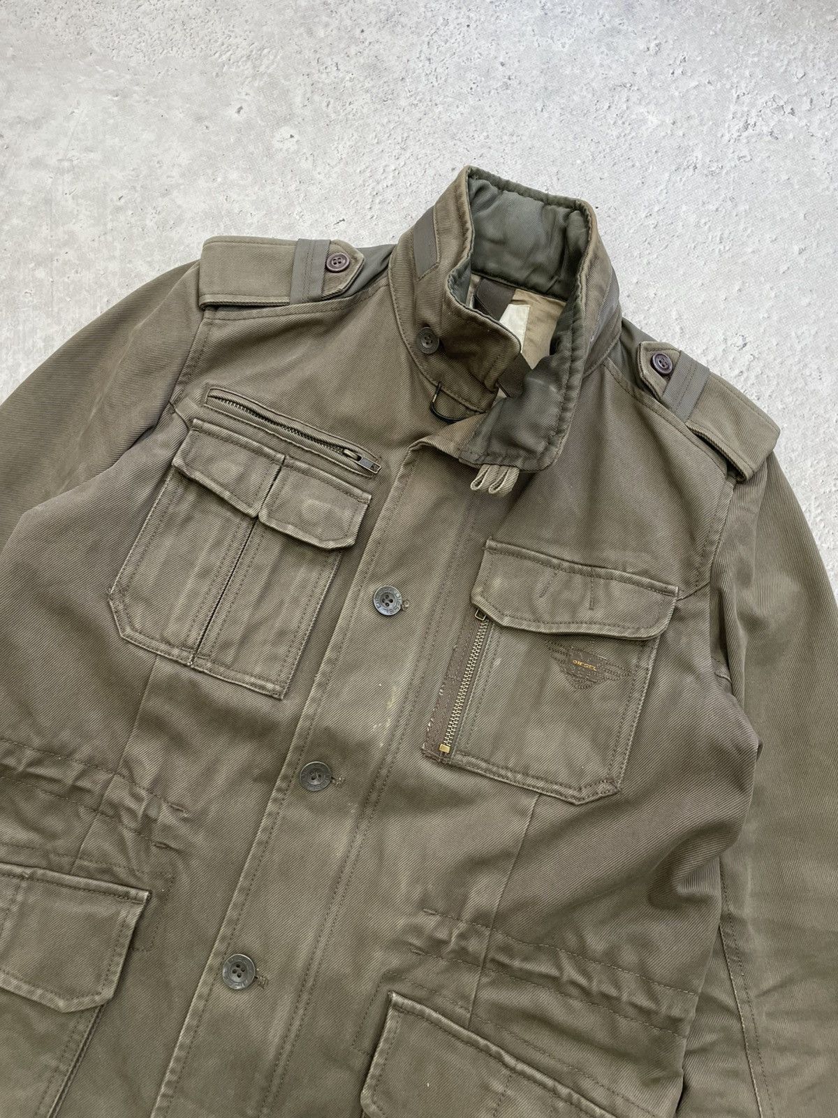 Rare military Diesel cargo y2k army jacket hype