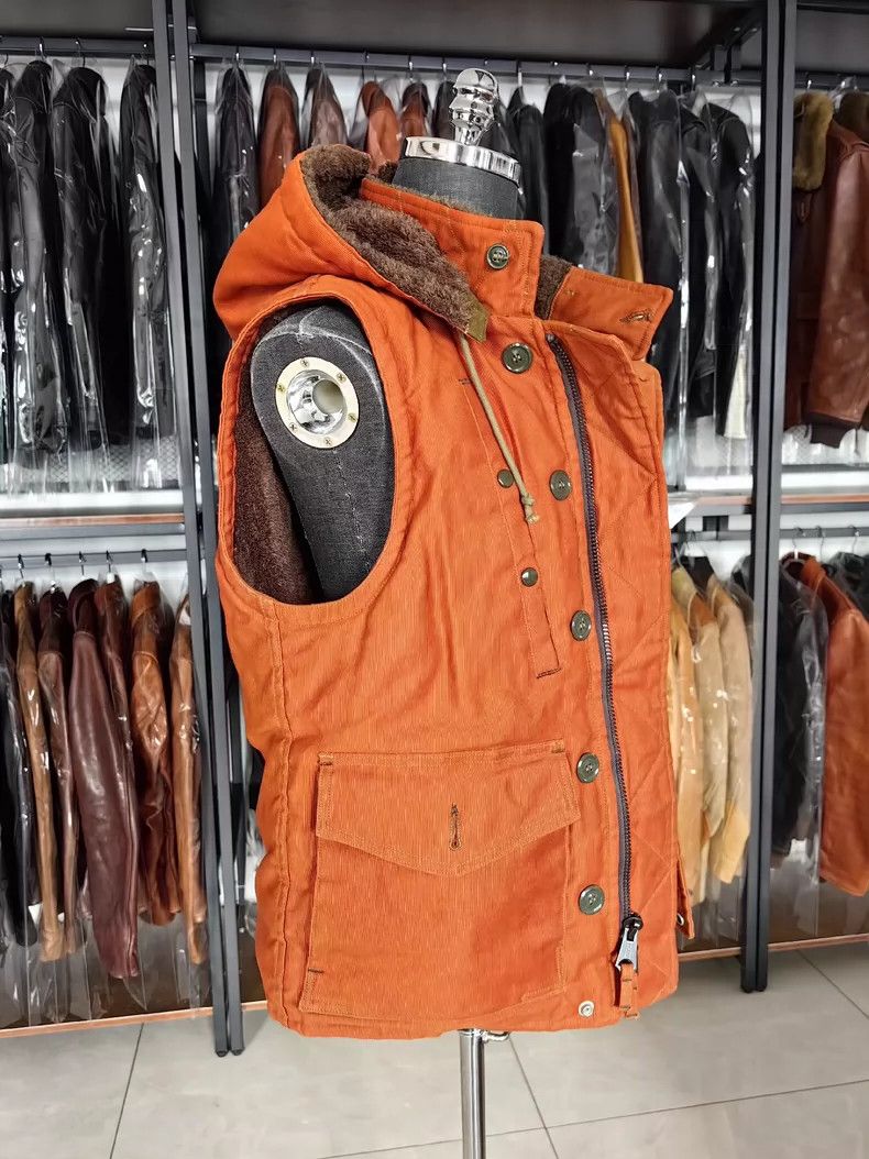 Freewheelers Freewheelers Big Orange Alpaca Wool Vest 2502-Nextarrow Size 40R - 5 Thumbnail