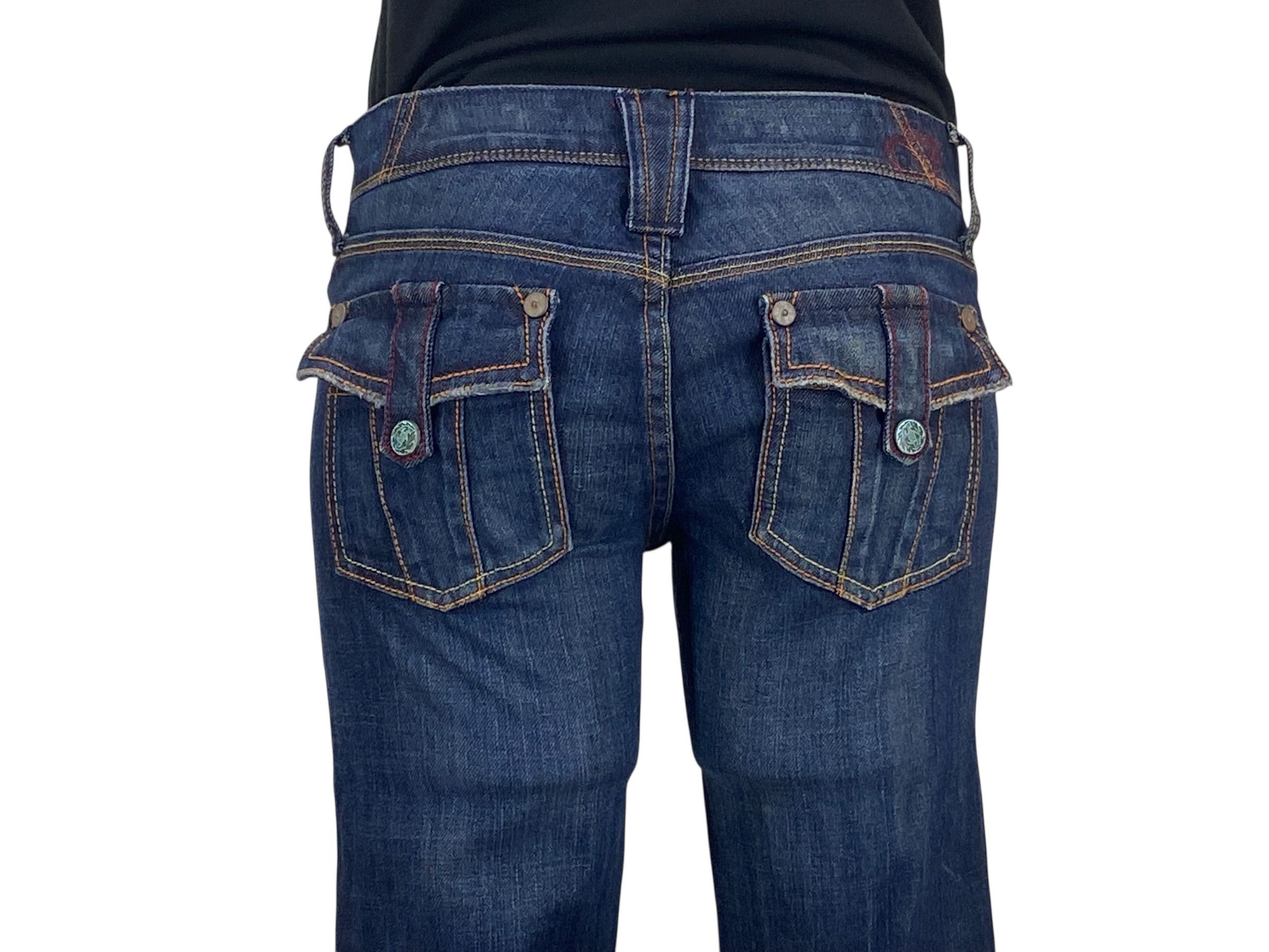 Japanese Brand Brappers Flare Denim Jeans Distressed Bootcut Jeans Size 27" / US 4 / IT 40 - 7 Thumbnail