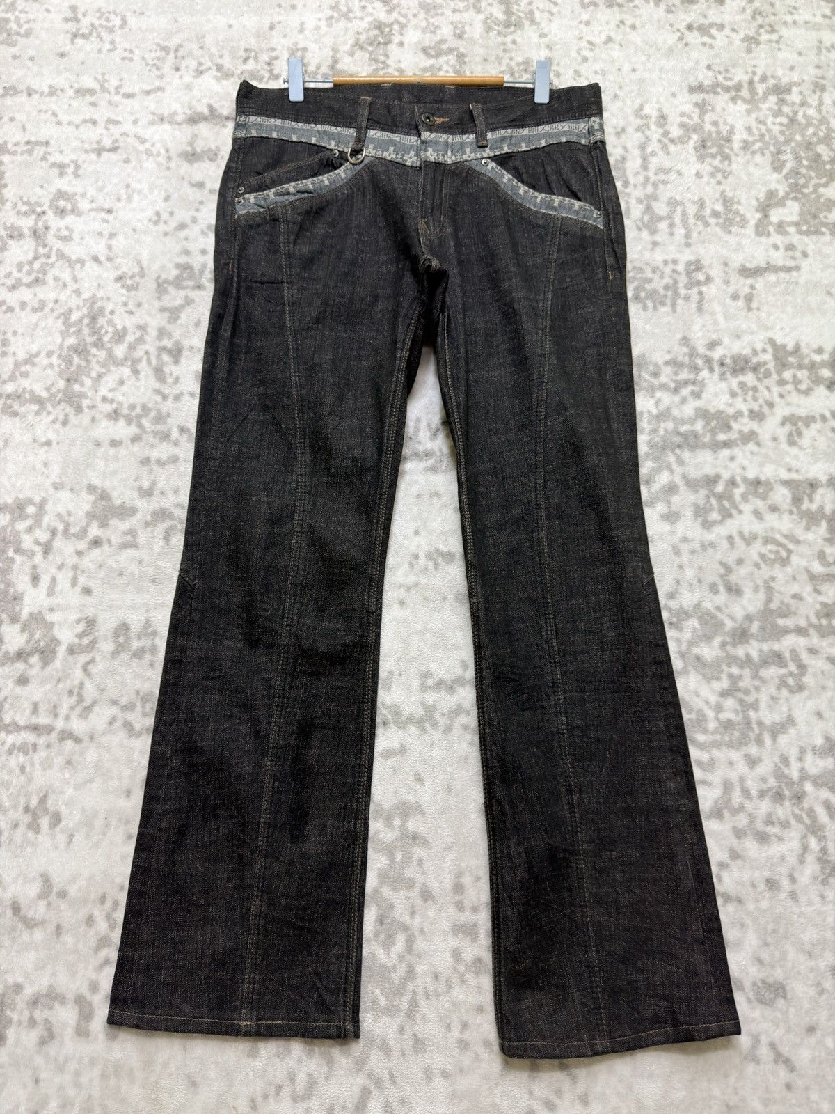 Nicole Club Hideaways By Nicole Native Pattern Flared Denim Y2K 
