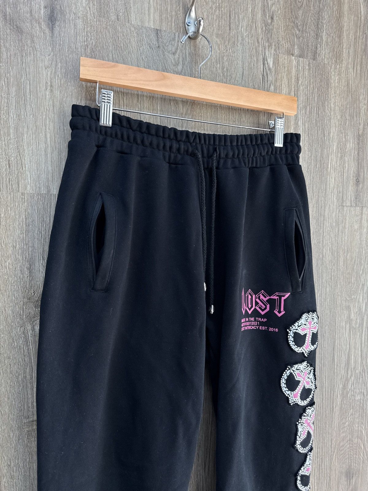 LOST INTRICACY Lost Intricacy Black Sweatpants Size US 32 / EU 48 - 4 Thumbnail