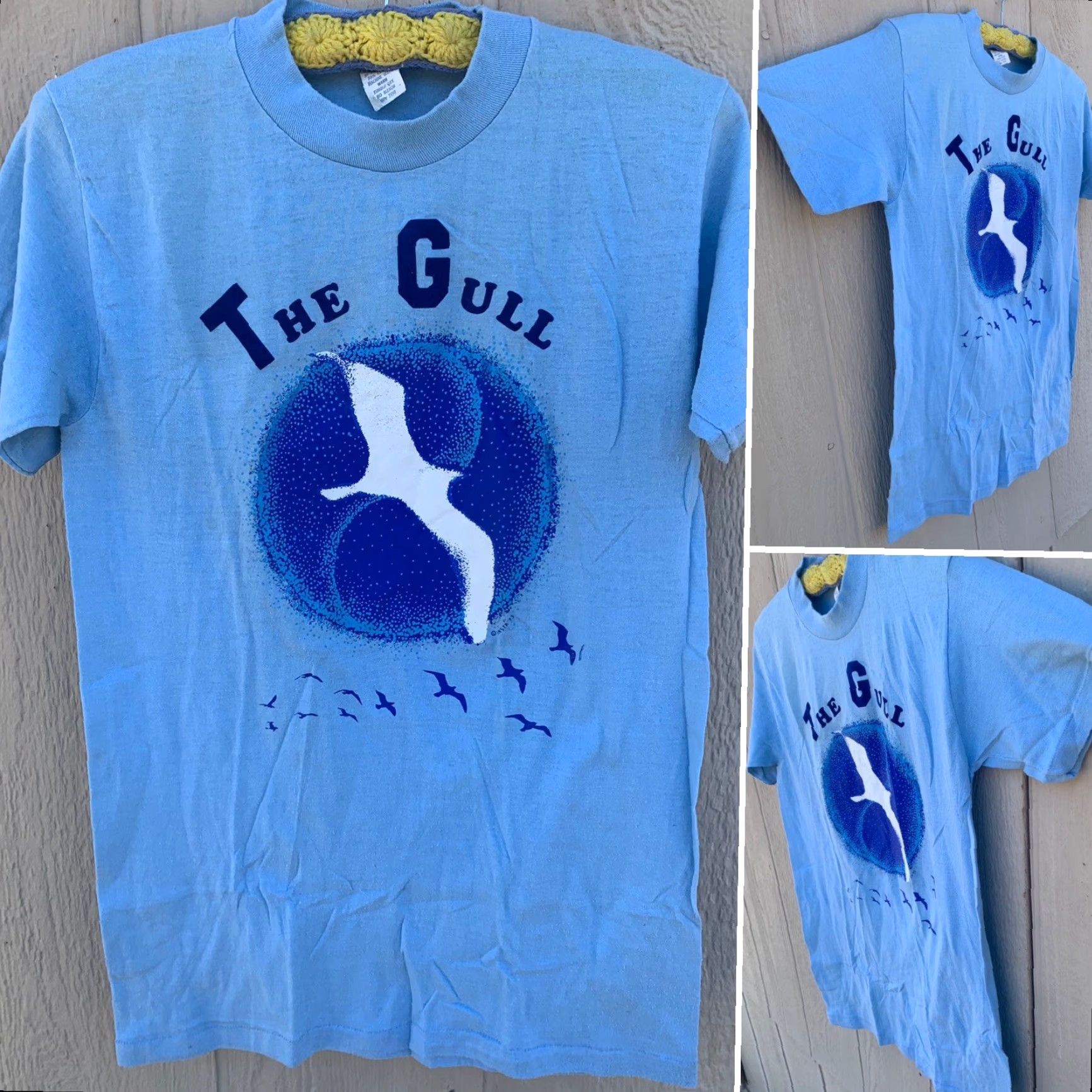 Vintage VINTAGE The Gull seagull seagulls graphic t-shirt c. INSTA 73 size M 1970s 70s blue unisex shirt graphic tee 1970s Mens Womens Boys Girls Size US M / EU 48-50 / 2 - 4 Thumbnail