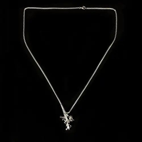 VIBE Angel Necklace Punk Y2K Chain Size ONE SIZE - 4 Thumbnail