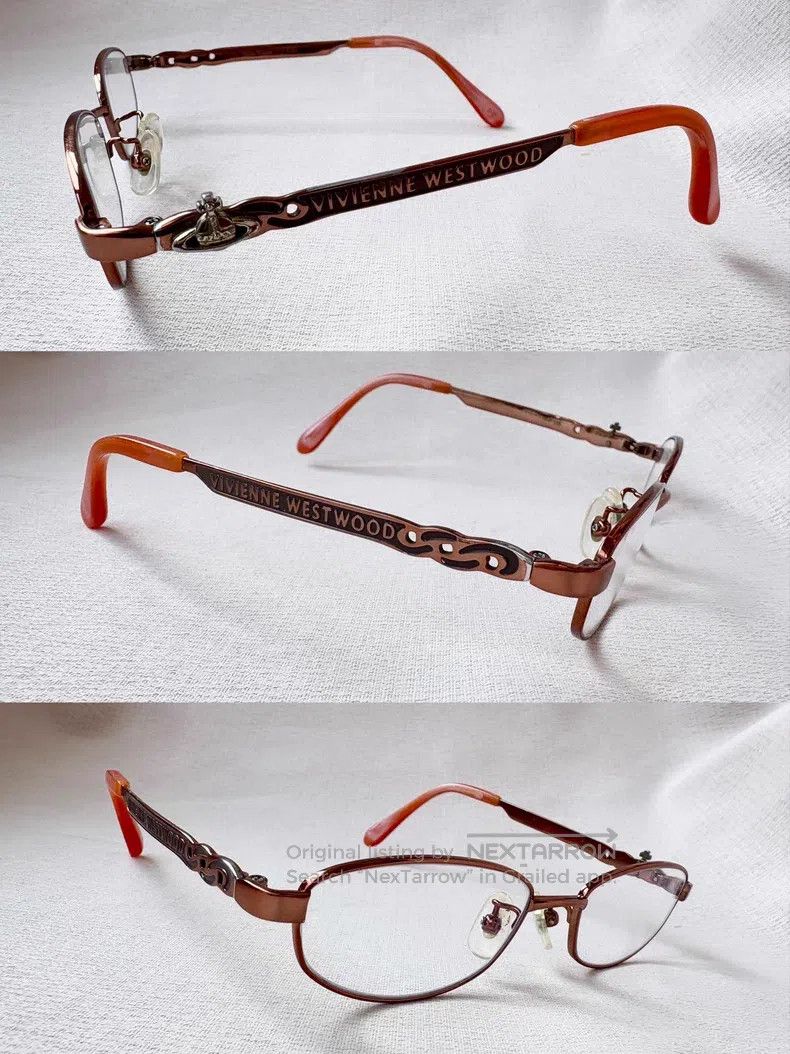 Vivienne Westwood Vivienne Westwood Saturn orange thin frame high-intellect Size ONE SIZE - 2 Thumbnail