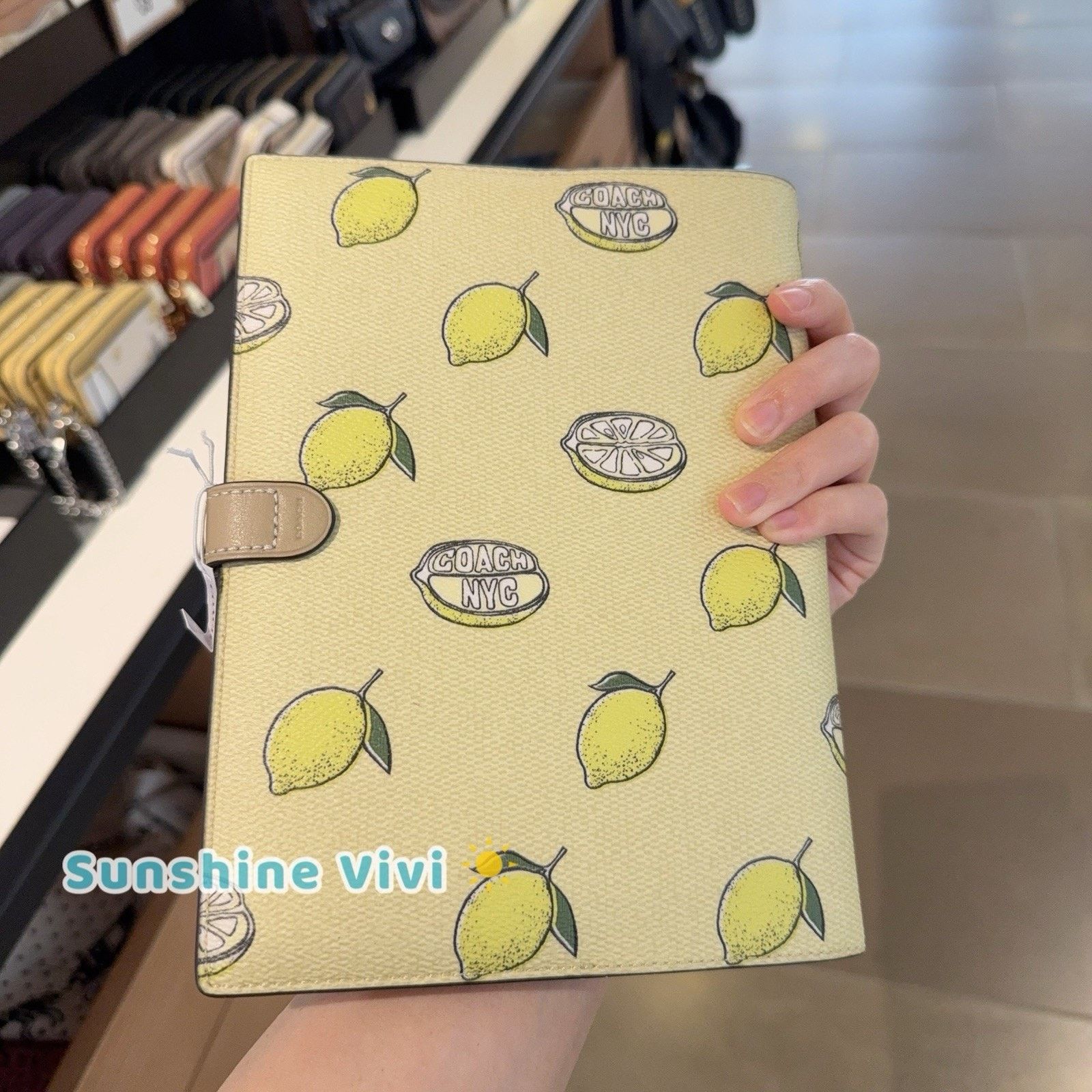 Coach NWT Coach Notebook With Lemon Print CAO42 Garden Glade Multi Size ONE SIZE - 3 Thumbnail