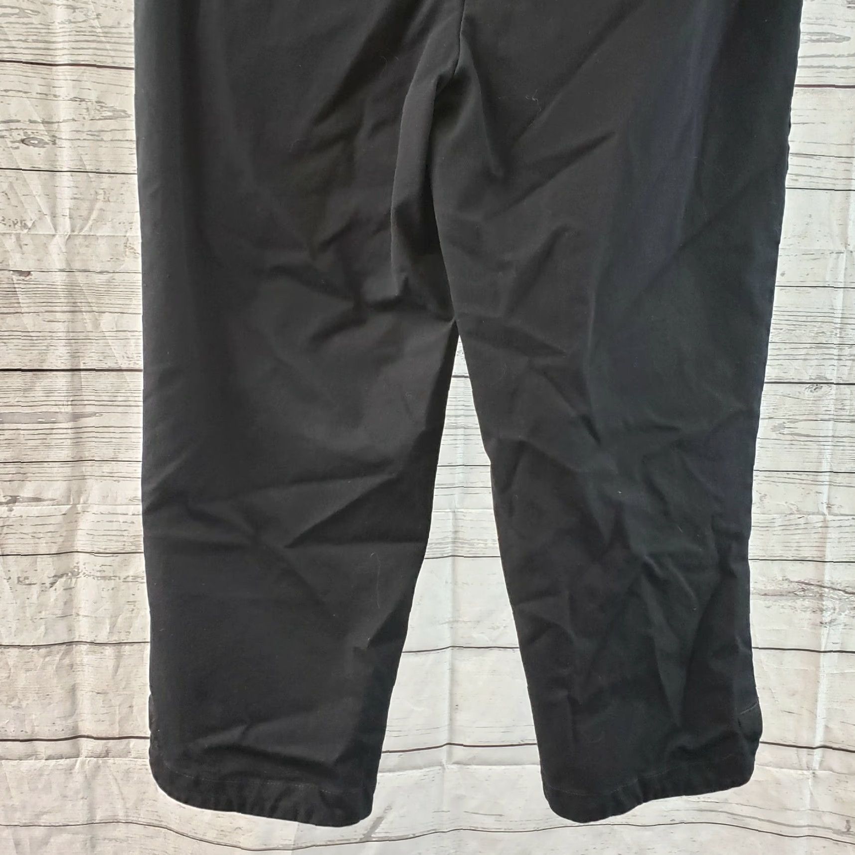 Isaac Mizrahi Isaac Mizrahi Womens Cropped Pants Sz 14 Black Pull On Mid Rise Cotton Blend Pants Size 36" / US 14 / IT 50 - 5 Thumbnail