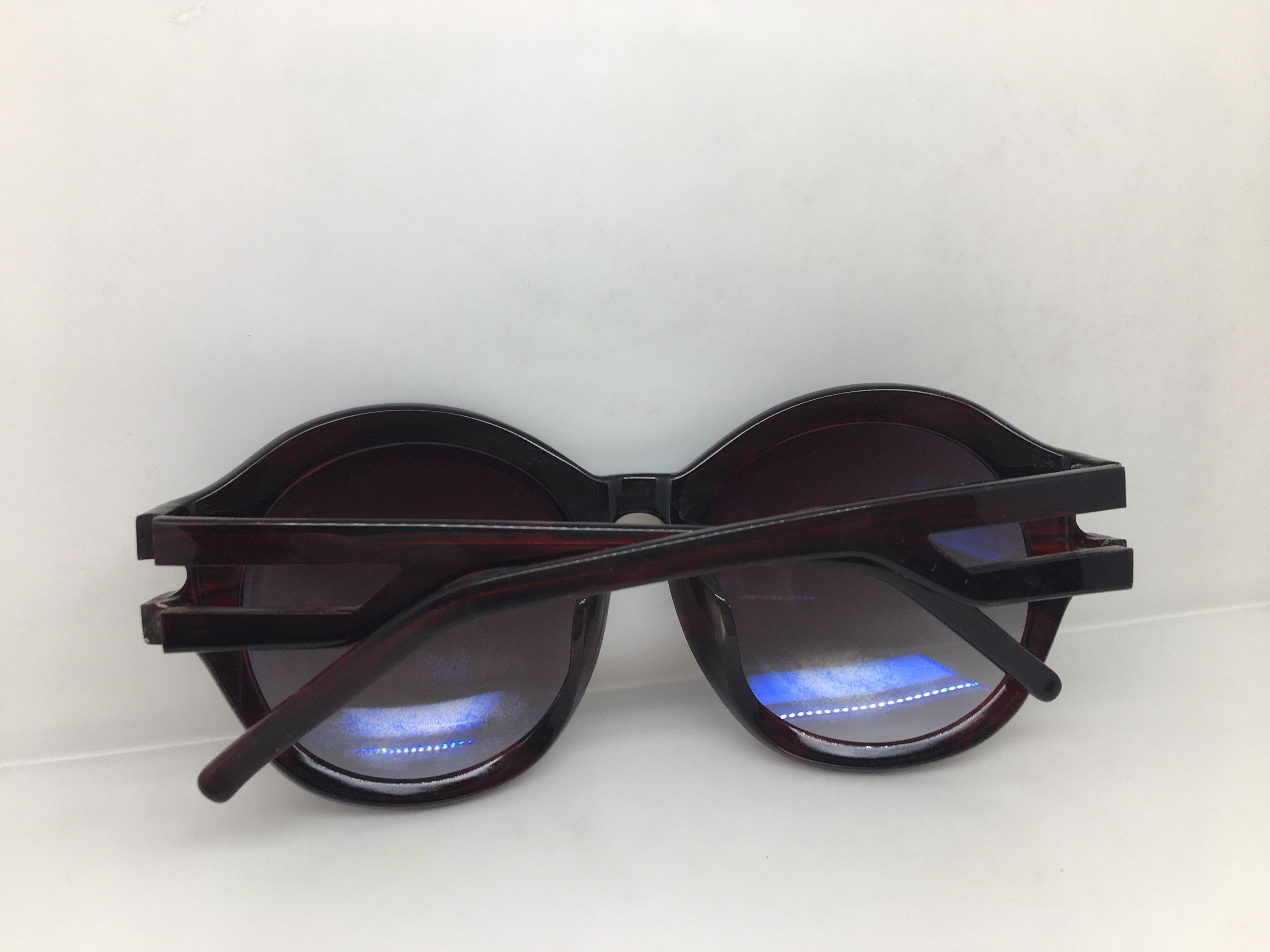 Grey Ant Grey Ant Pursih Red Oversize Round Sunglasses Frame Size ONE SIZE - 9 Thumbnail