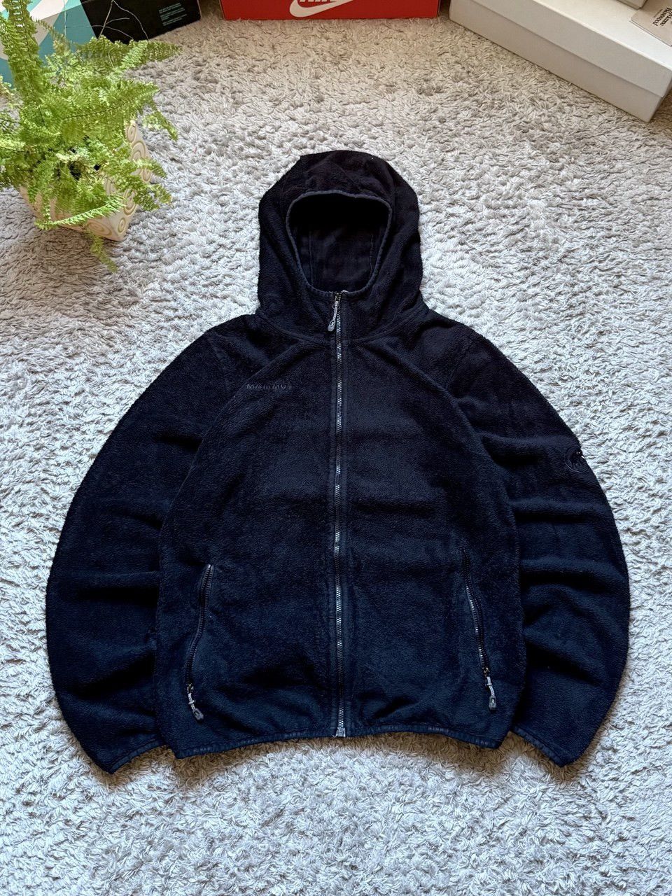 Mammut 00s Mammut Vintage Fleece Retro Outdoor Teddy Hoodie Size US M / EU 48-50 / 2 - 2 Thumbnail