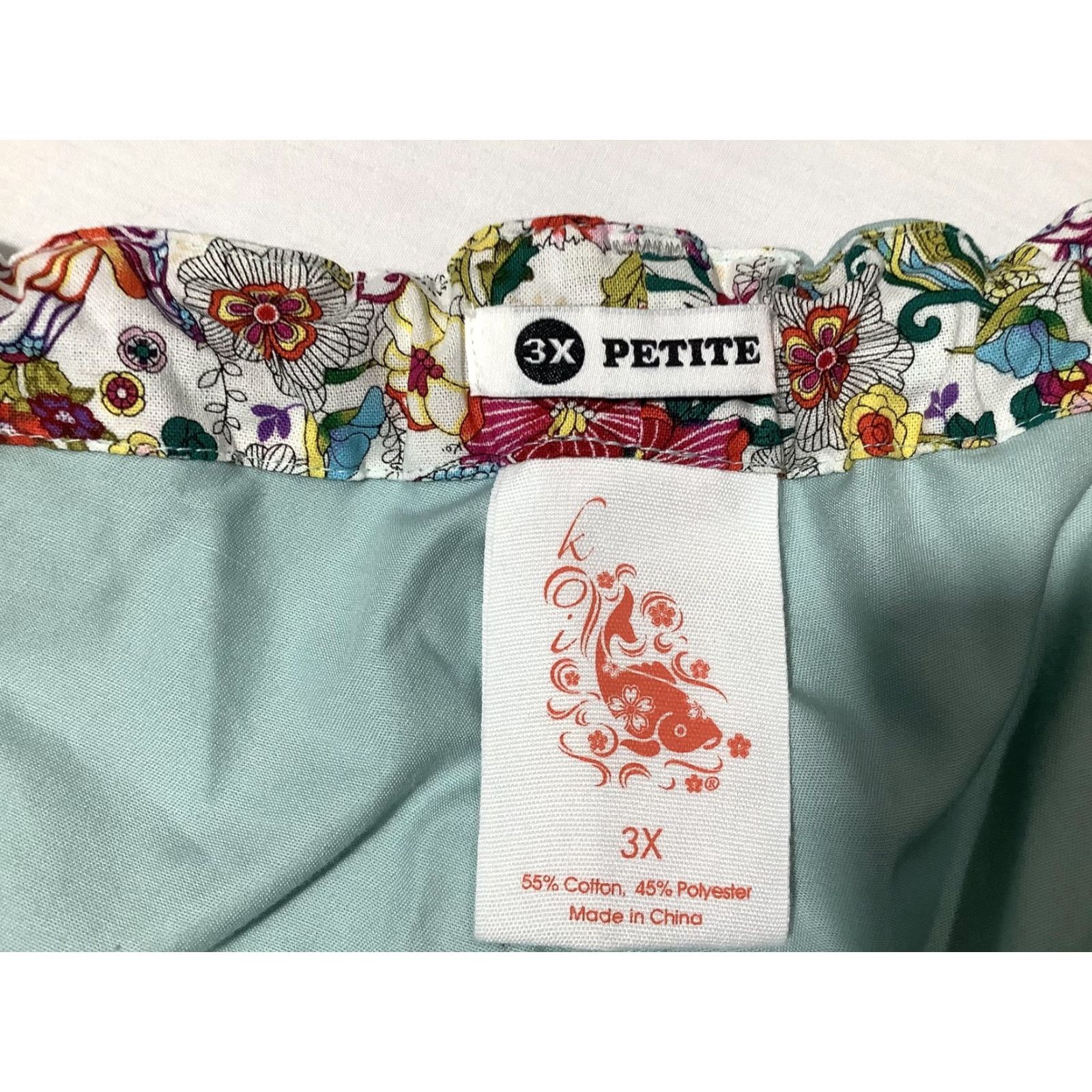 Koio Koi Scrub Pants Womens 3X Petite Aqua Cargo Drawstring Nursing Medical Green Pocketed Workwear Womens Size 40" / US 18 - 4 Thumbnail
