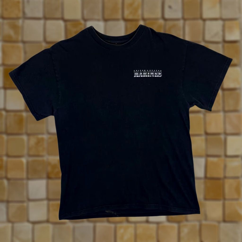 Vintage United States Marines USMC "Enough Said" Military Army Graphic T-Shirt M Mens Black Ink Design Short Sleeve Cotton Size US M / EU 48-50 / 2 - 1 Thumbnail