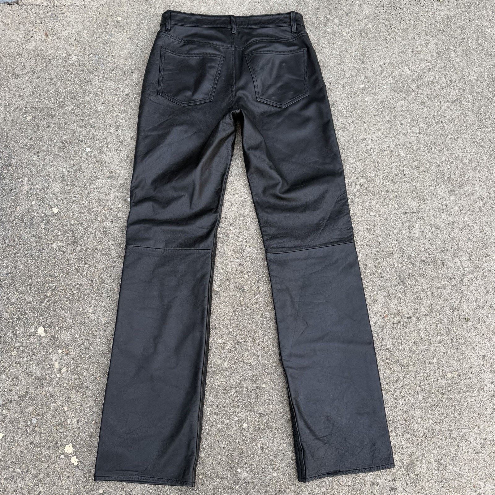 Gap × Vintage Vintage Y2K Gap Black Bootcut Leather Pants Size 30x33.5 30L Size US 30 / EU 46 - 4 Thumbnail