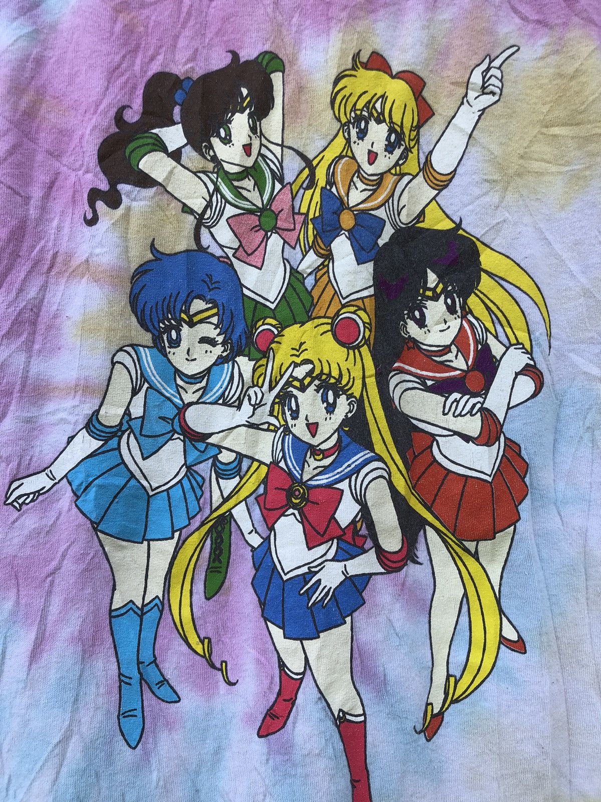 Anime Crazy Anime Sailormoon Full Characters Tye Dye Tshirt Size US M / EU 48-50 / 2 - 2 Thumbnail