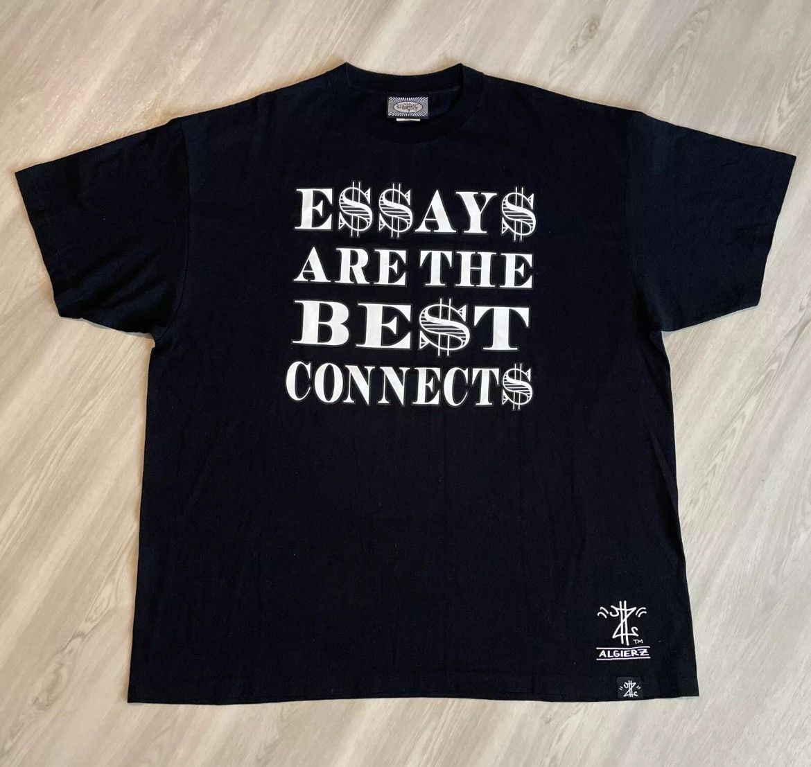 Hypebeast × Rap Tees × Vintage Vintage Algierz rap tee Essays Are The Best Connects Sz 4XL Size US XXL / EU 58 / 5 - 1 Thumbnail