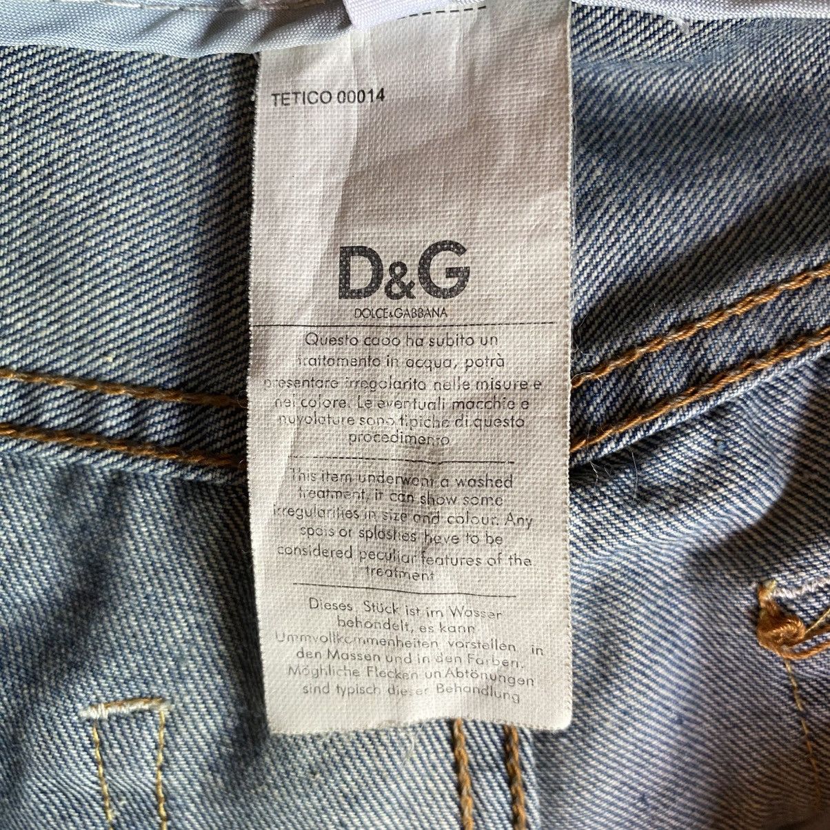 Dolce & Gabbana D&G DOLCE & GABBANAS Distressed Slim-Fit Blue Jeans Size 28" / US 6 / IT 42 - 12 Thumbnail