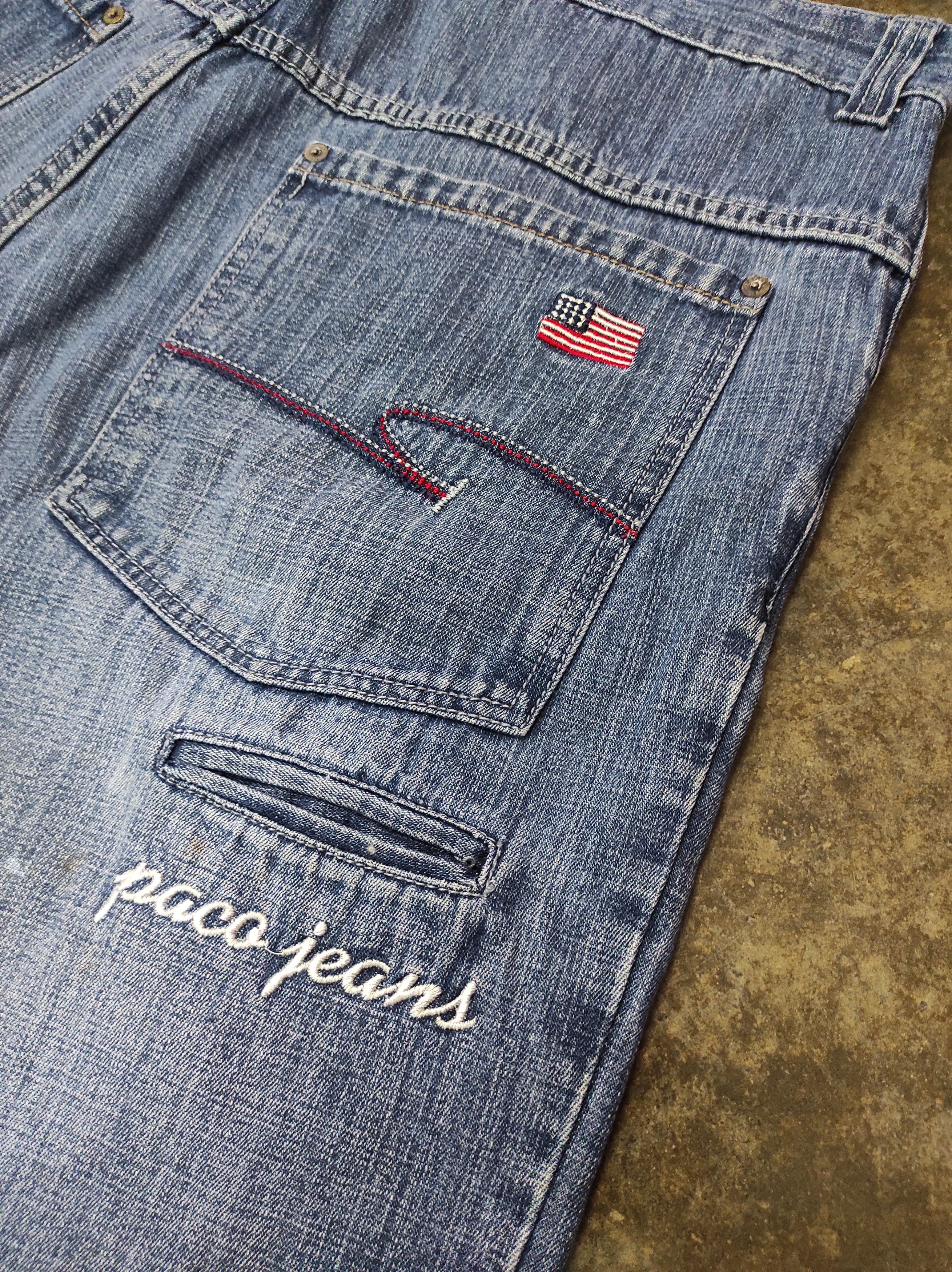 Vintage PACO JEANS BAGGY DENIM SHORT PANTS Size US 40 / EU 56 - 2 Thumbnail