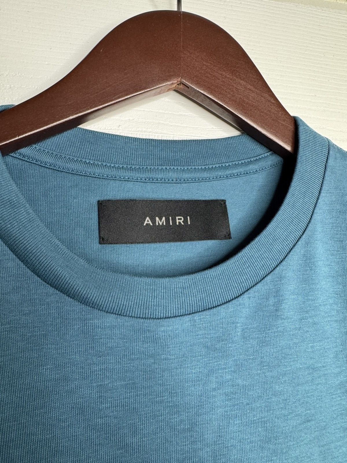 Amiri Amiri bar logo tee teal Size US M / EU 48-50 / 2 - 3 Thumbnail