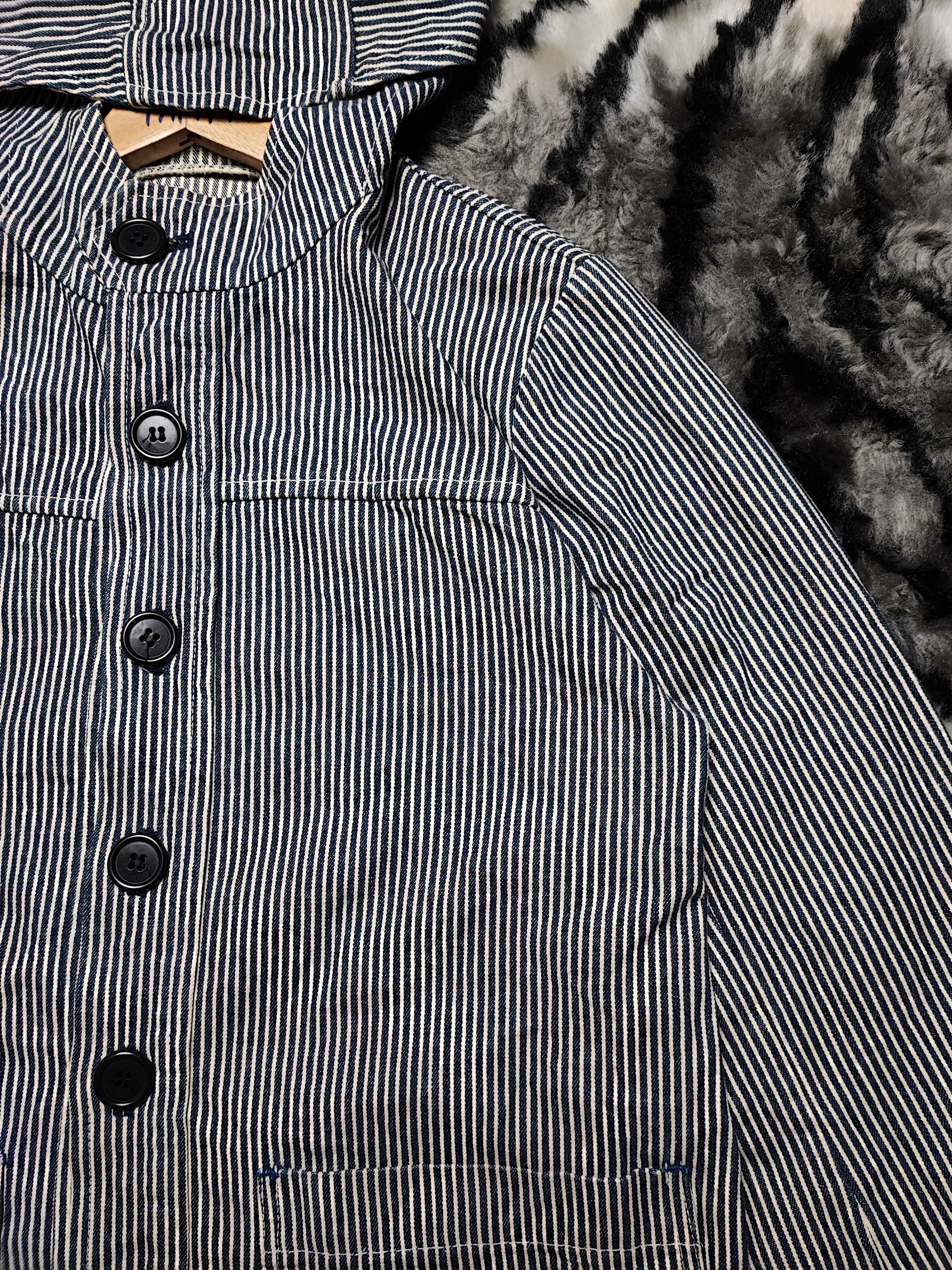 If Six Was Nine Super Hakka Herringbone Denim Stripe Wabash Size US L / EU 52-54 / 3 - 7 Thumbnail