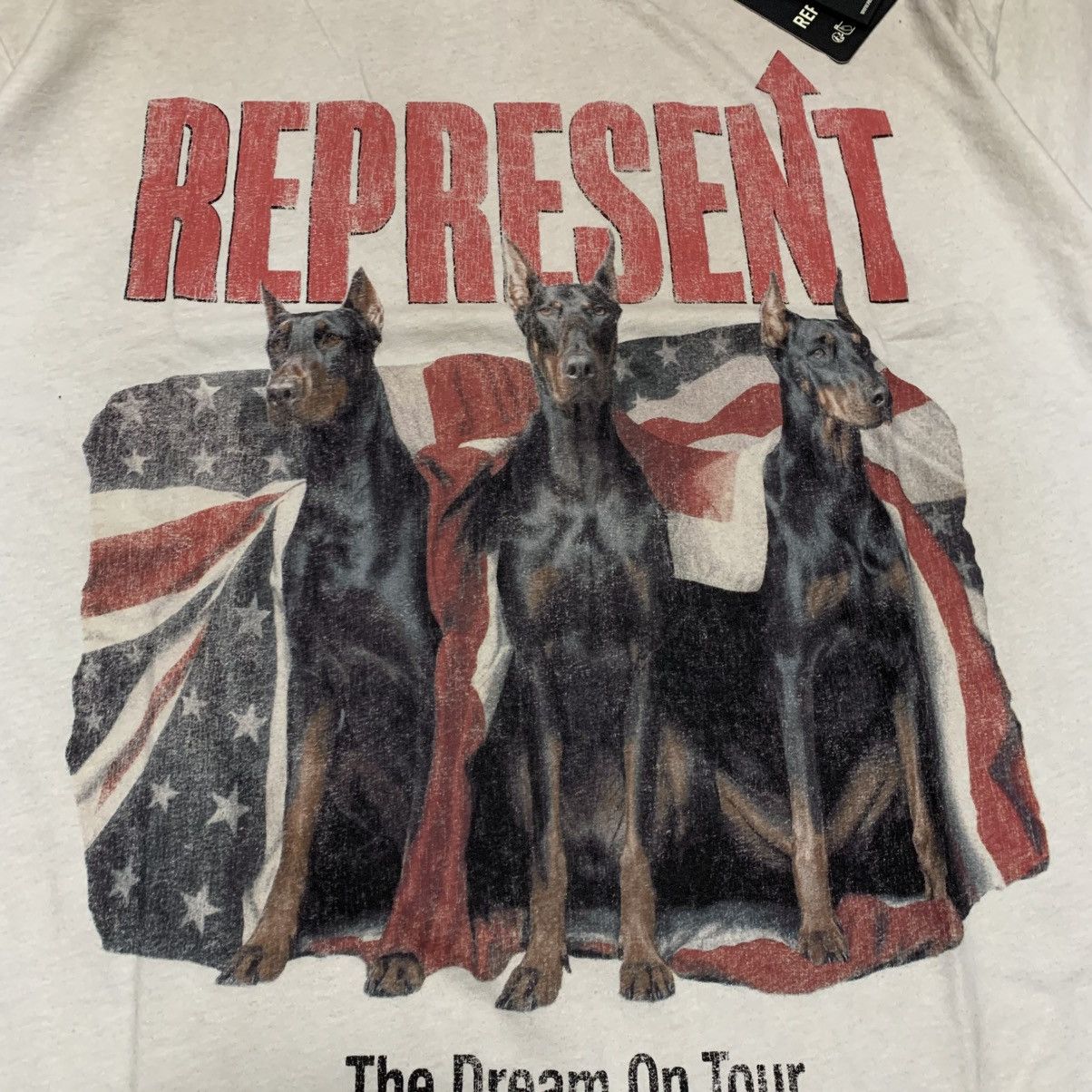 Represent Clo. Represent Medium Dream On Tour Washed Ecru White Tee Size US M / EU 48-50 / 2 - 3 Thumbnail