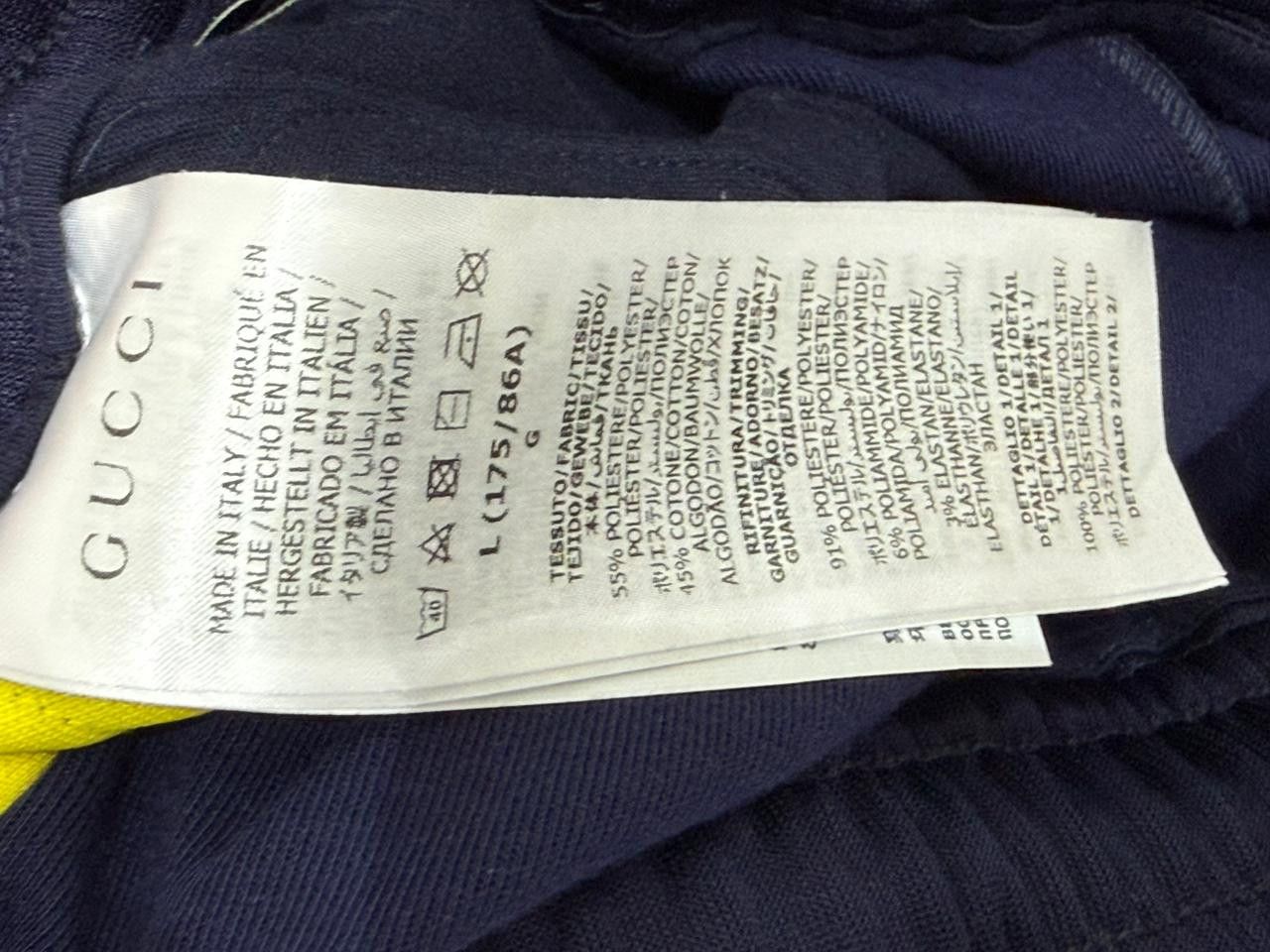 Gucci CC28 GG Supreme Embroidered Track Pant in Blue Size US 34 / EU 50 - 2 Thumbnail