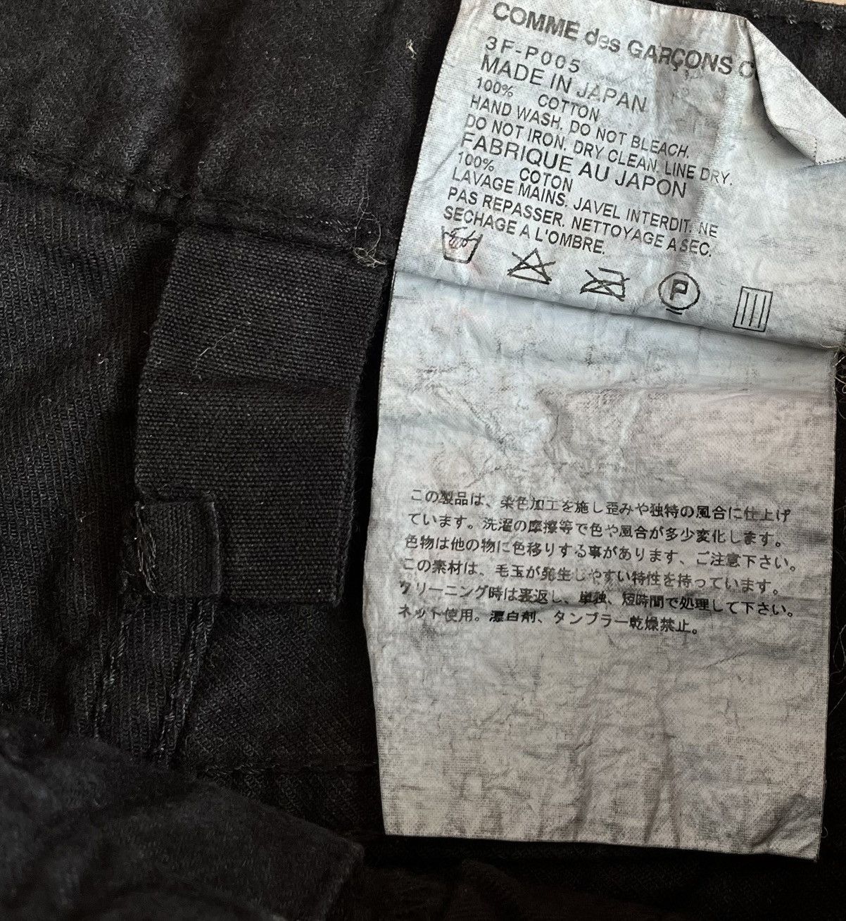 Comme des Garcons Tao cdg AD2010 relaxed fit straight leg black jeans Size US 31 - 3 Thumbnail