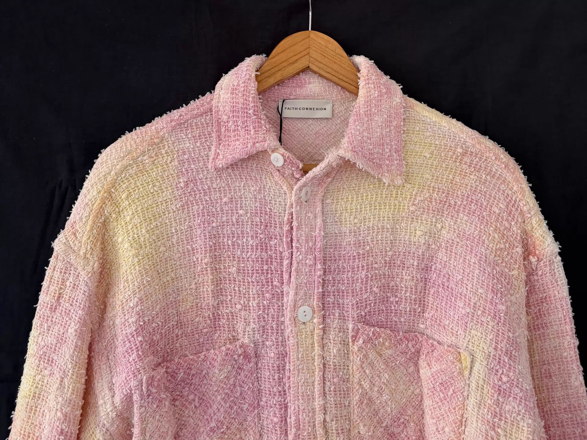 Faith Connexion Faith Connexion Men's Tweed Gradient Long Sleeve Shirt M Size US M / EU 48-50 / 2 - 5 Thumbnail