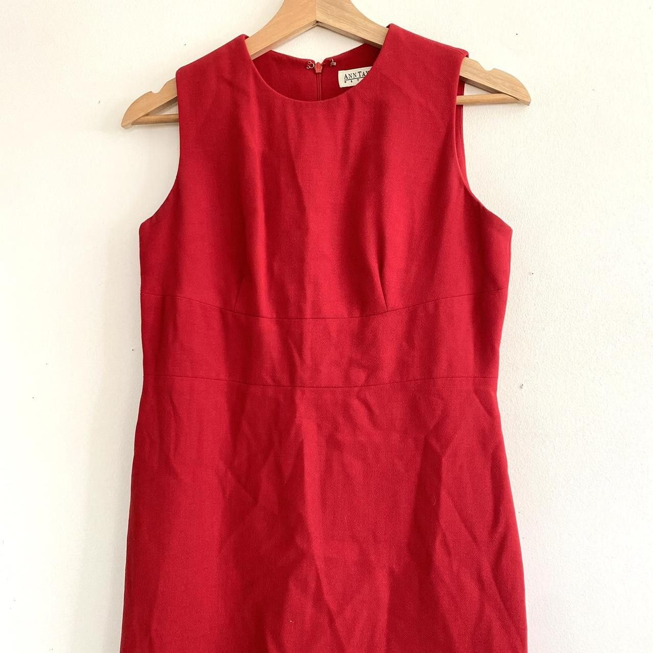 Ann Taylor ANN TAYLOR PETITE WOOL RED MINI DRESS WOMENS SIZE 4 PETITES Size S / US 4 / IT 40 - 3 Thumbnail