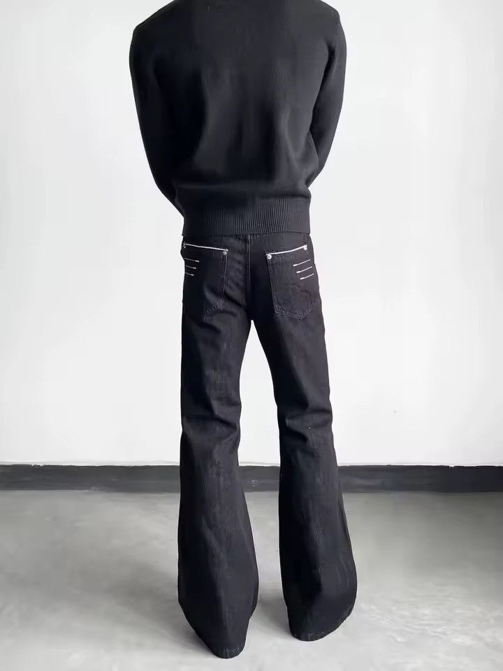 Other Casual Y2K Gothic Zip Wide Leg Pants Trousers Size US 31 - 1 Thumbnail