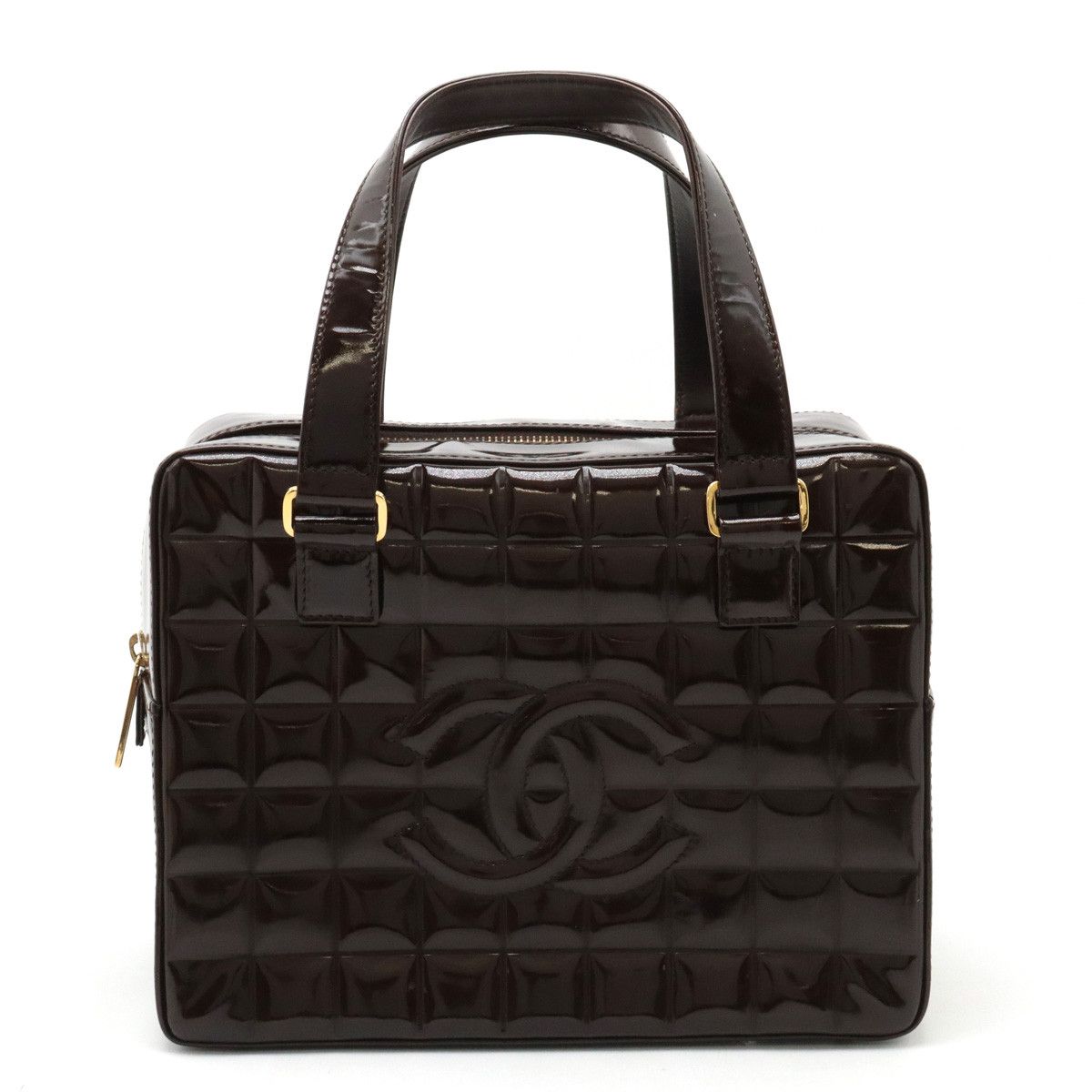 Chanel Chanel Chanel Chocolate Bar Patent Leather Handbag A19270 Leather Handbag A19270 in Very Good Condition Size ONE SIZE - 1 Thumbnail