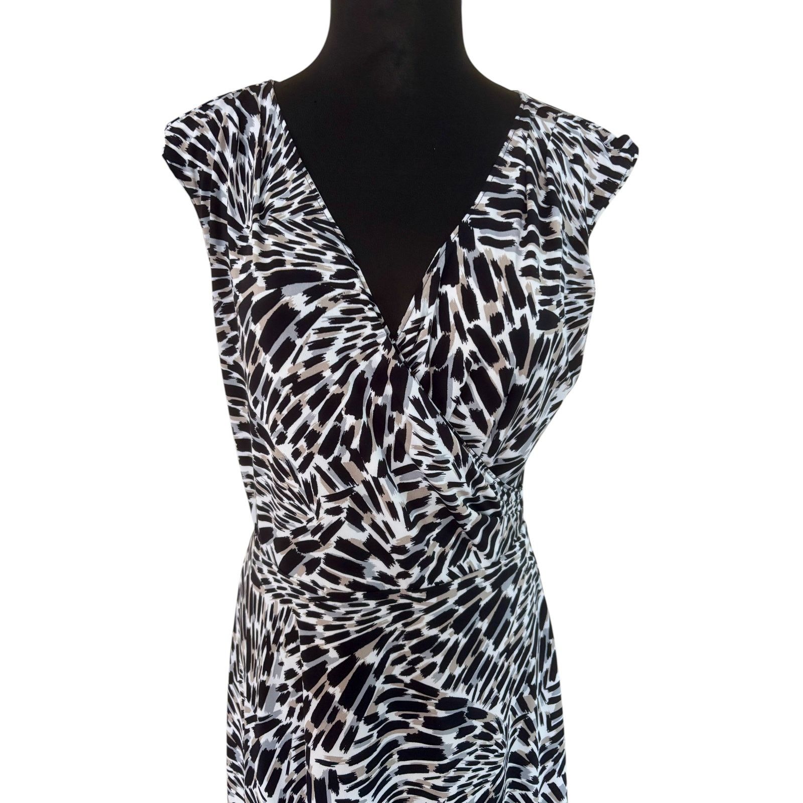 White House Black Market WHBM White House Black Market Faux Wrap Reversable Dress Size L / US 10 / IT 46 - 7 Thumbnail