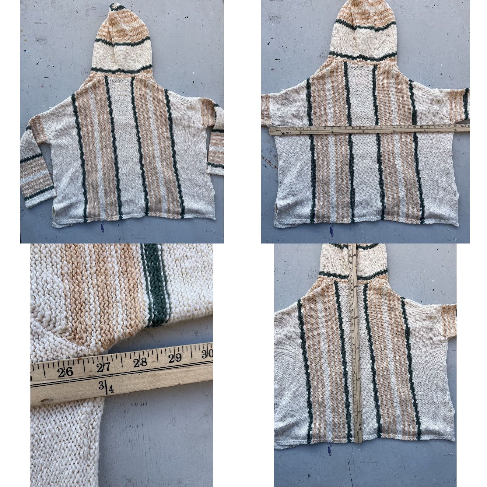 Rip Curl RIP CURL Women's Hoodie Multicolor Striped S Beach Cotton Hippie Boho Camp Hoodie Sweater Long Sleeve Open Oversized Casual Sea/Beach Vest? Size S / US 4 / IT 40 - 8 Thumbnail