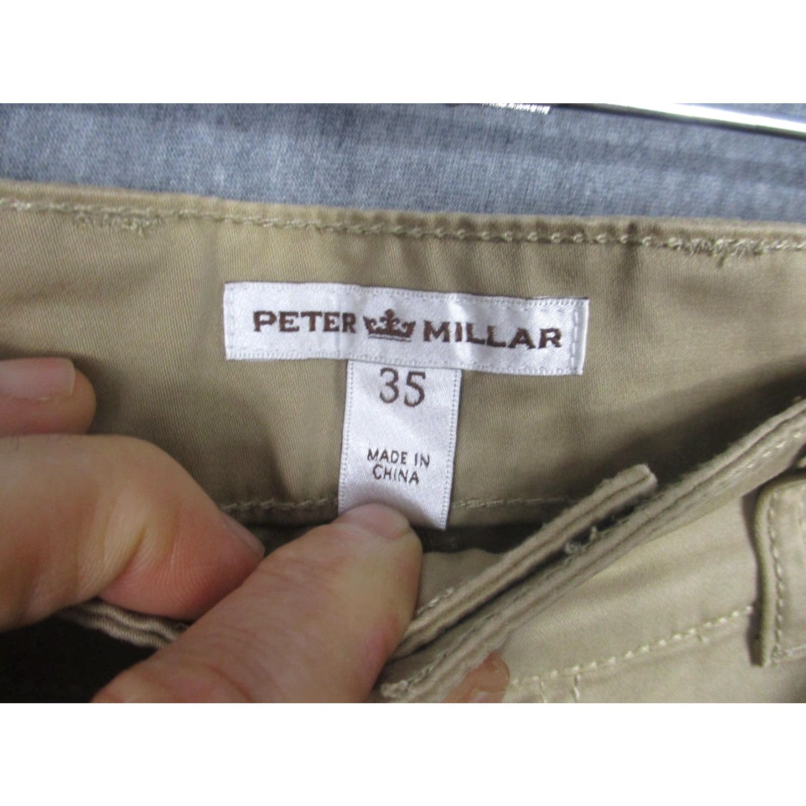 Peter Millar Peter Millar Jeans Mens 35x30 Beige Straight Leg Regular Fit Denim Pants Size US 35 - 5 Thumbnail