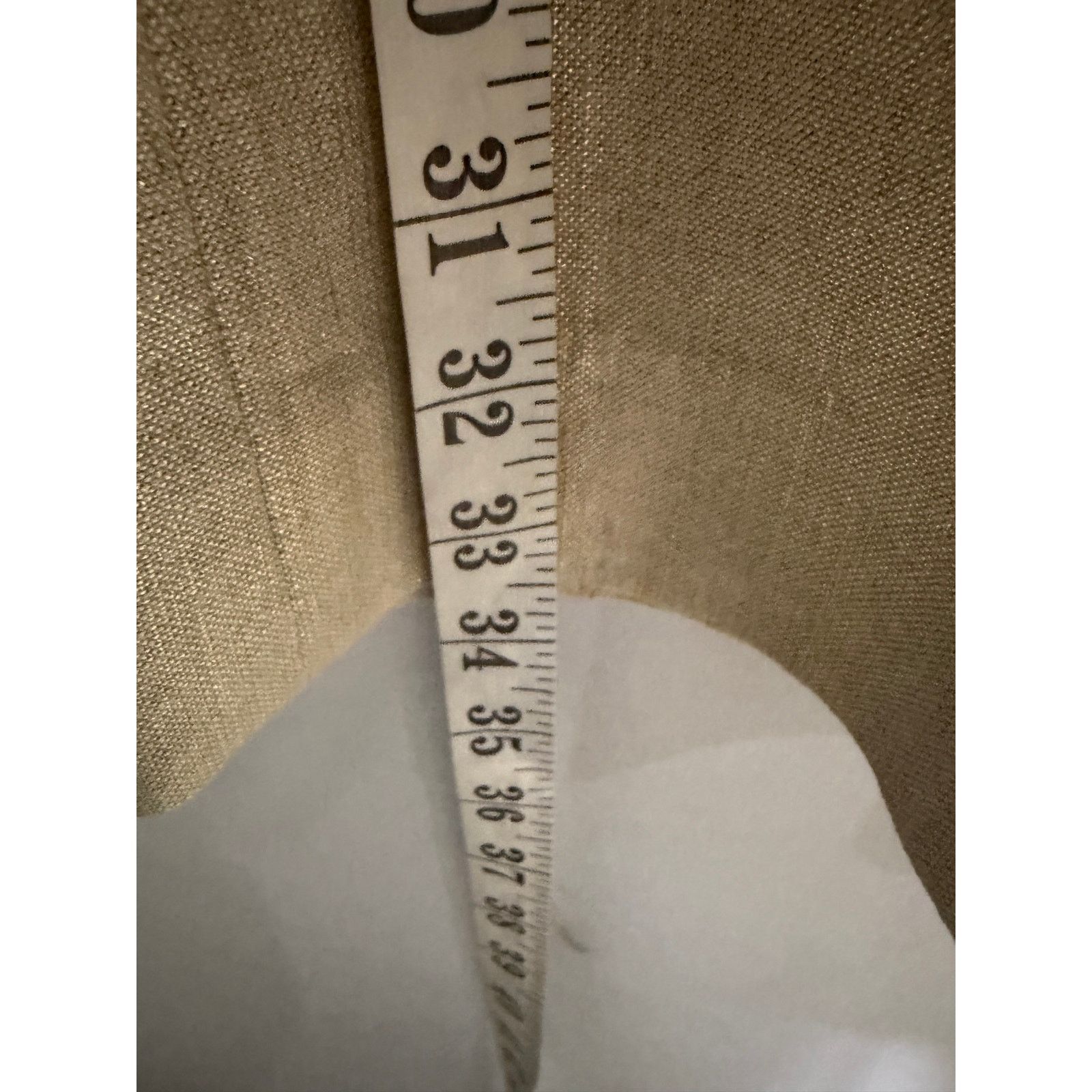 Alice + Olivia Alice + Olivia Pants Gold Metallic Linen Bootcut Flare 10 Size 32" / US 10 / IT 46 - 7 Thumbnail