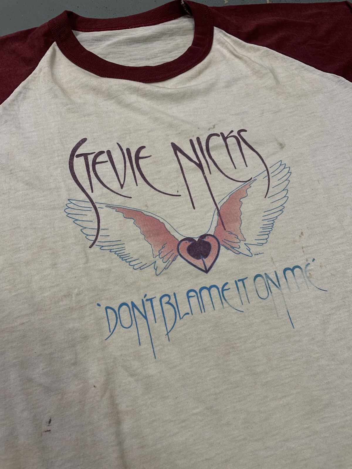 Band Tees × Vintage Vintage 80s Stevie Nicks “DONT BLAME IT ON ME” Raglan Tees Size US M / EU 48-50 / 2 - 2 Thumbnail