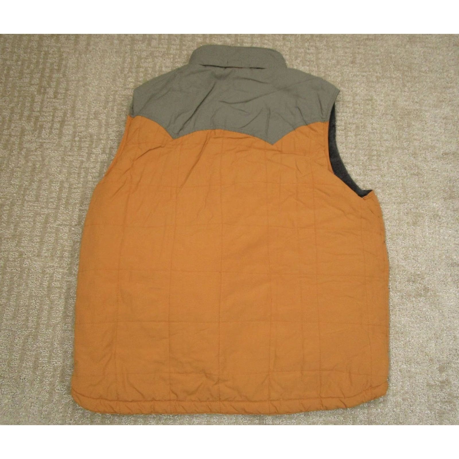 Vintage Powder River Outfitters Vest Mens Medium Orange Quilted Outdoor Western Utility Vest Size US M / EU 48-50 / 2 - 3 Thumbnail