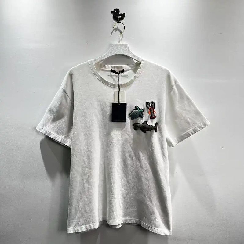 Louis Vuitton White Cotton XXL Men's T-Shirt 0089