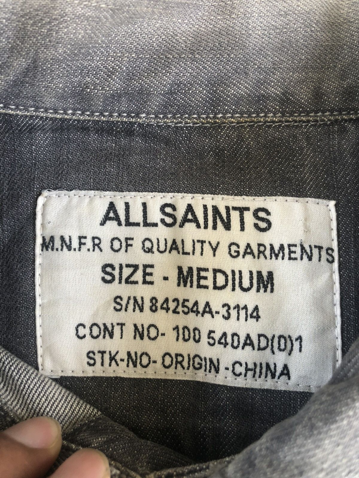 Allsaints Trucker Type 3 Allsaints Denim Jacket Distressed Size US M / EU 48-50 / 2 - 20 Thumbnail