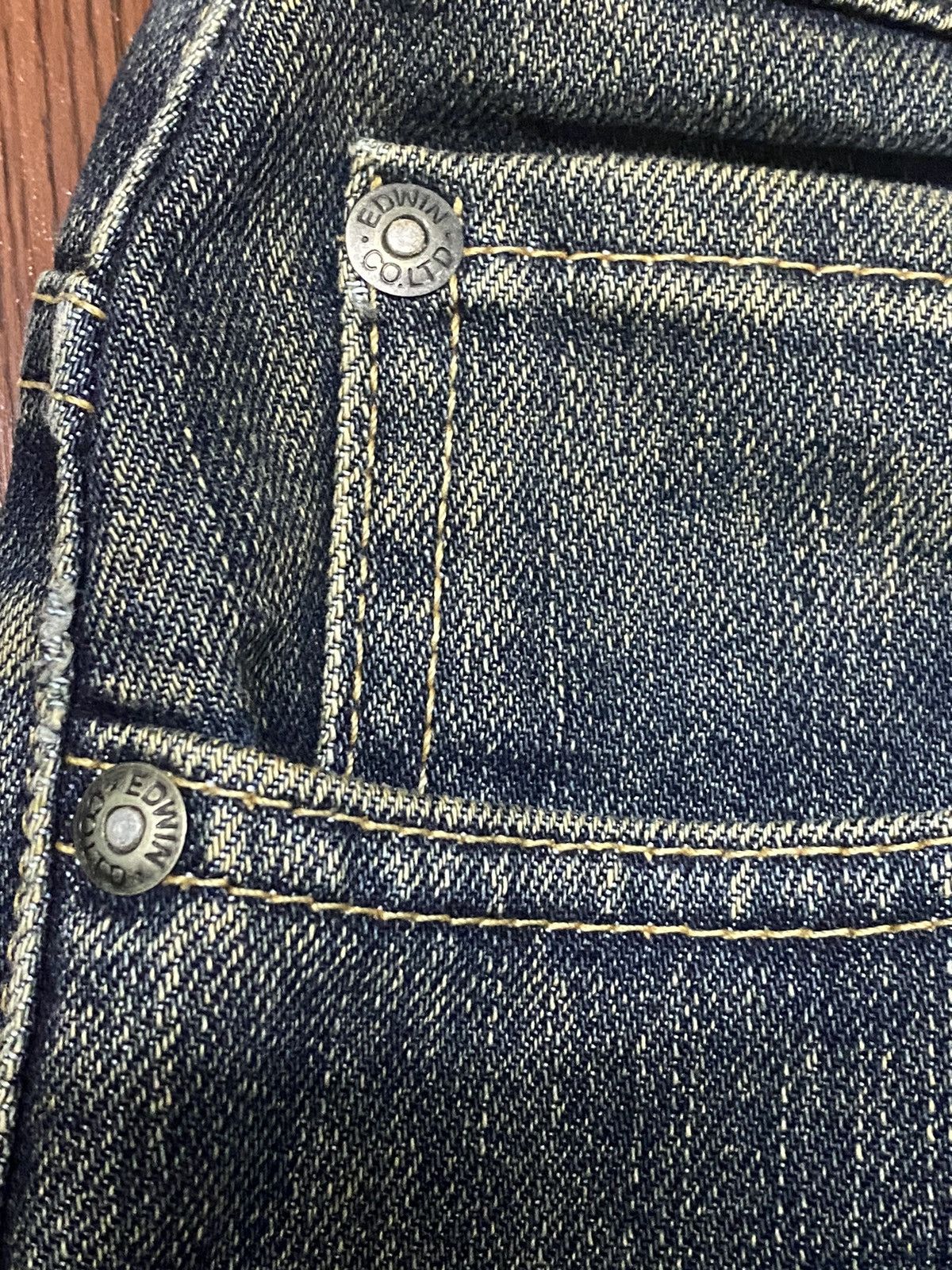 Edwin Vintage Japanese Brand Mud Wash Style Loose Jeans Size US 31 - 11 Thumbnail