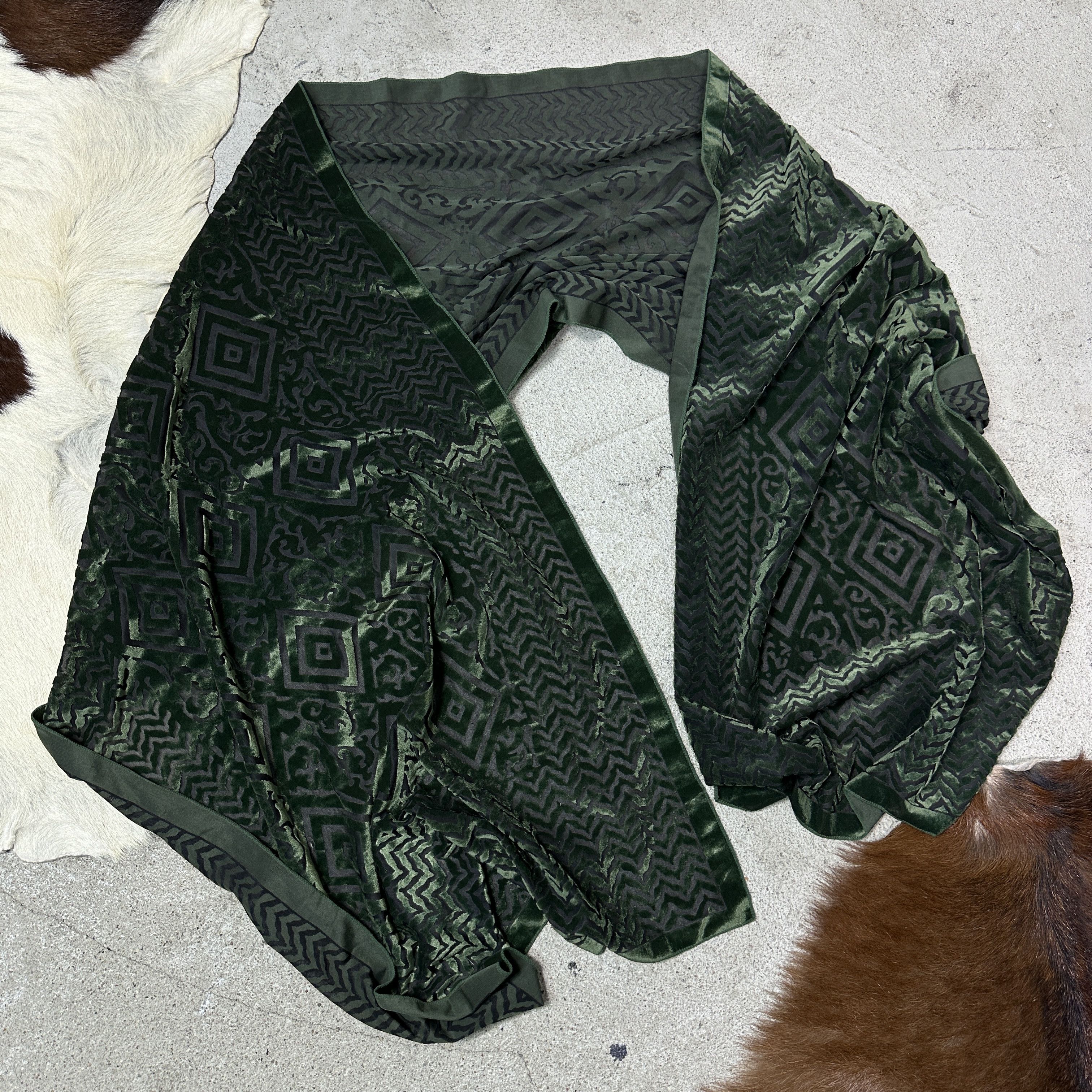 Sonia Rykiel Vintage Avant Garde Velvet Sheer Sonia Rykiel Scarf Y2K Size ONE SIZE - 2 Thumbnail