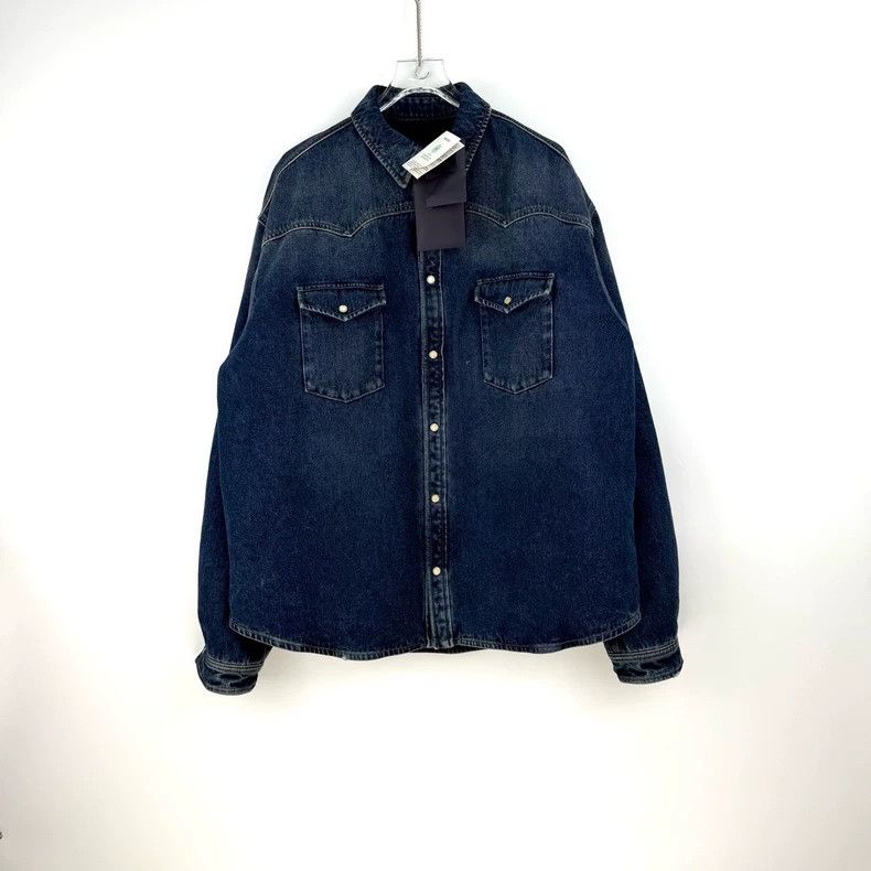 Prada Prada Washed blue metal triangle denim down jacket 2502-Nex Size US XL / EU 56 / 4 - 3 Thumbnail