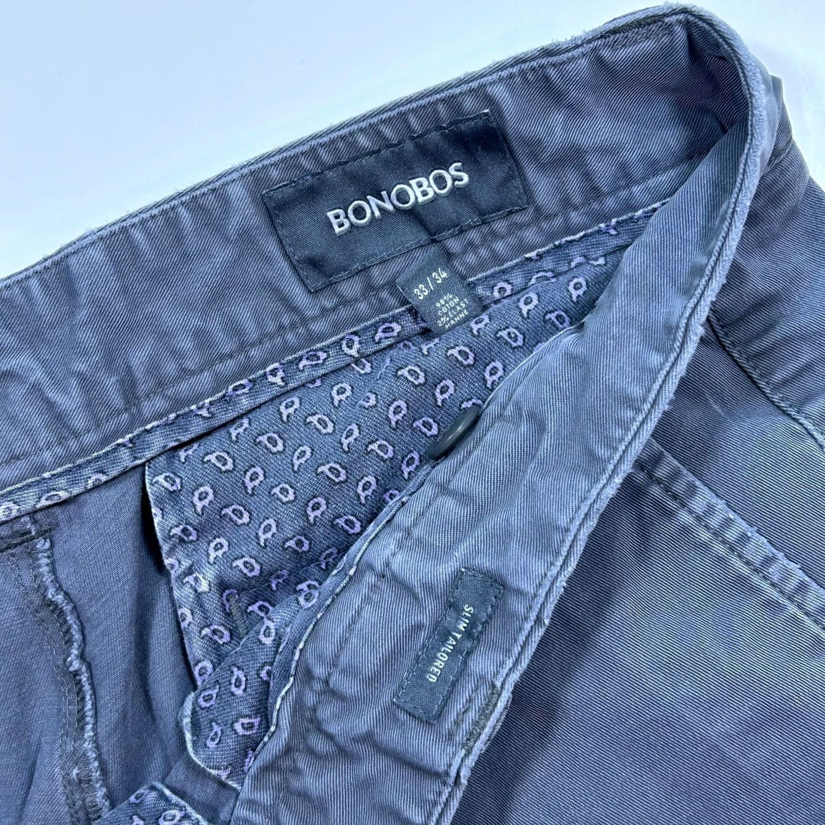 Bonobos Bonobos Gray Slim Tailored Chinos Pants Casual Everyday Mens 33X34 Size US 33 - 5 Thumbnail