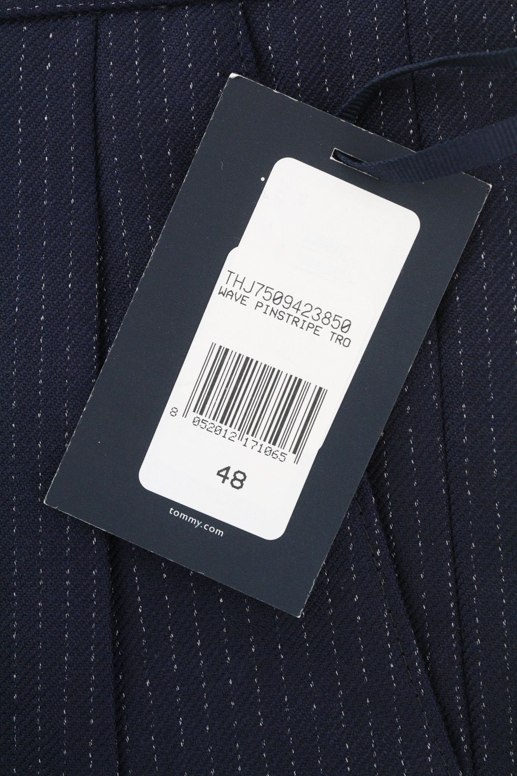 Tommy Hilfiger WAVE PINSTRIPE W32 Blue Wool Blend Pleated Leg Pants 85344 Size US 32 / EU 48 - 11 Thumbnail