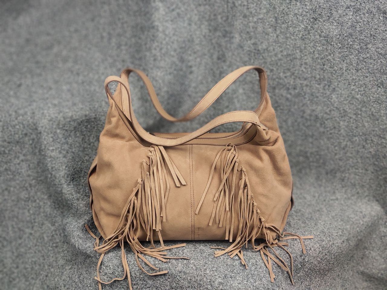 Vintage FredsBruder suede Leather fringe tan shoulder handbags Size ONE SIZE - 4 Thumbnail